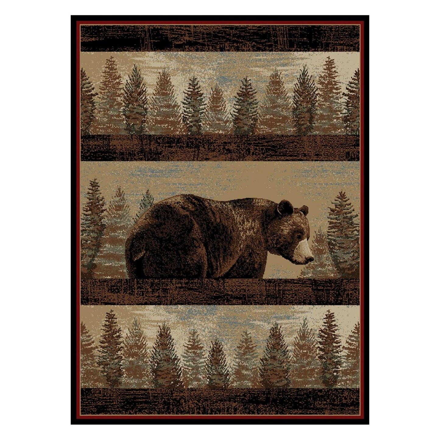 American Destinations Blue Ridge Multi 7'10"x9'10" Area Rug | 100% Polypropylene | Machine Loomed | 10 mm pile height