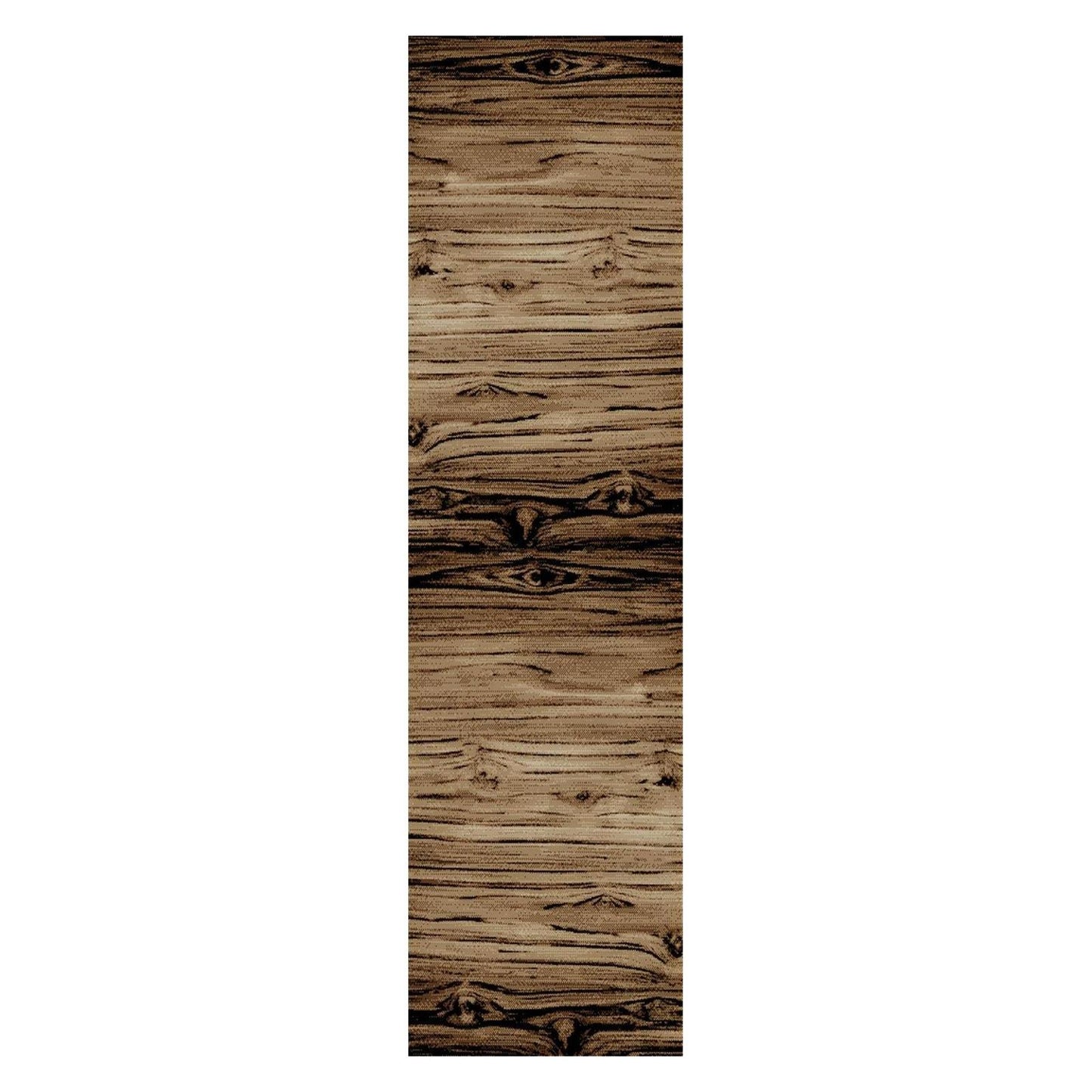 American Destinations Lumberton Brown 2'3"x7'7" Area Rug | 100% Polypropylene | Machine Loomed | 10 mm pile height
