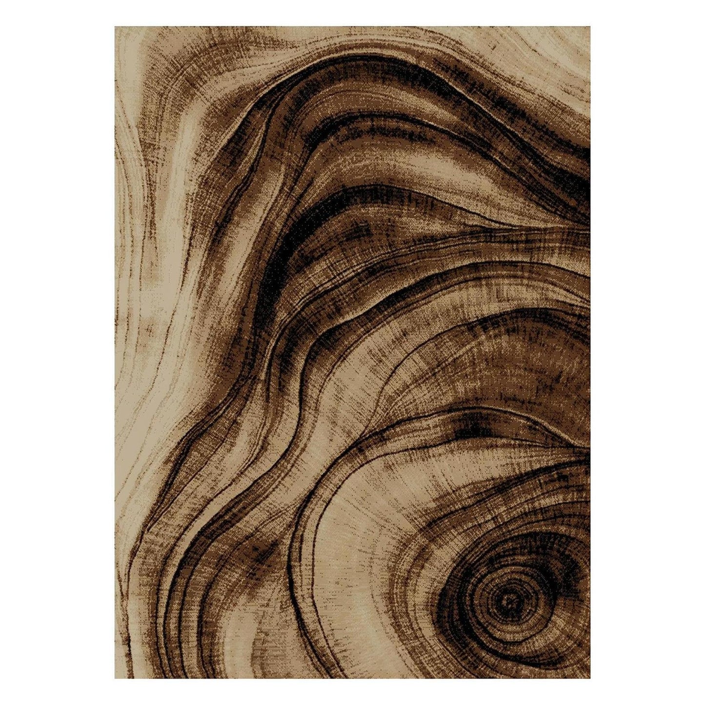 American Destinations Flat Top Brown 2'3"x3'3" Area Rug | 100% Polypropylene | Machine Loomed | 10 mm pile height