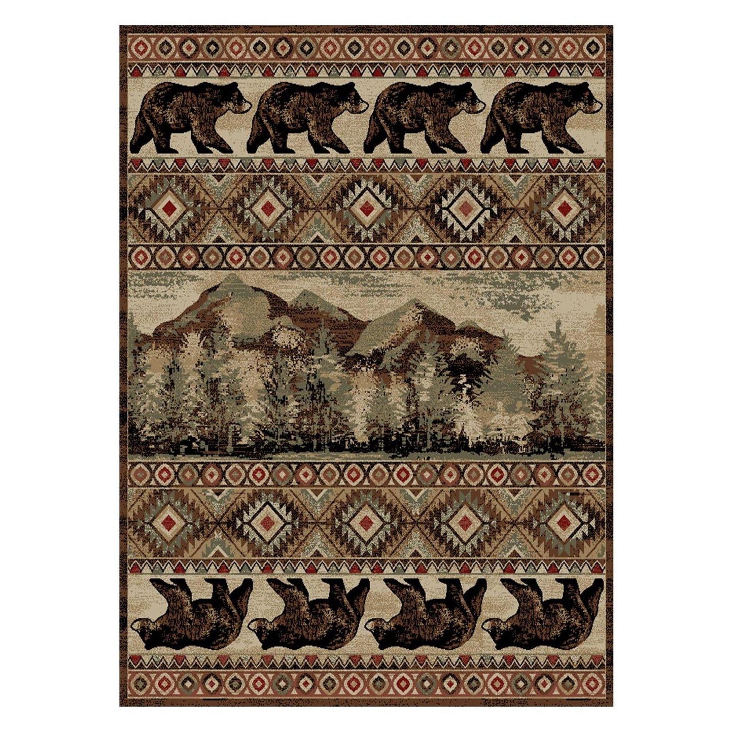 American Destinations Sunset Gap Multi 7'10"x9'10" Area Rug | 100% Polypropylene | Machine Loomed | 10 mm pile height