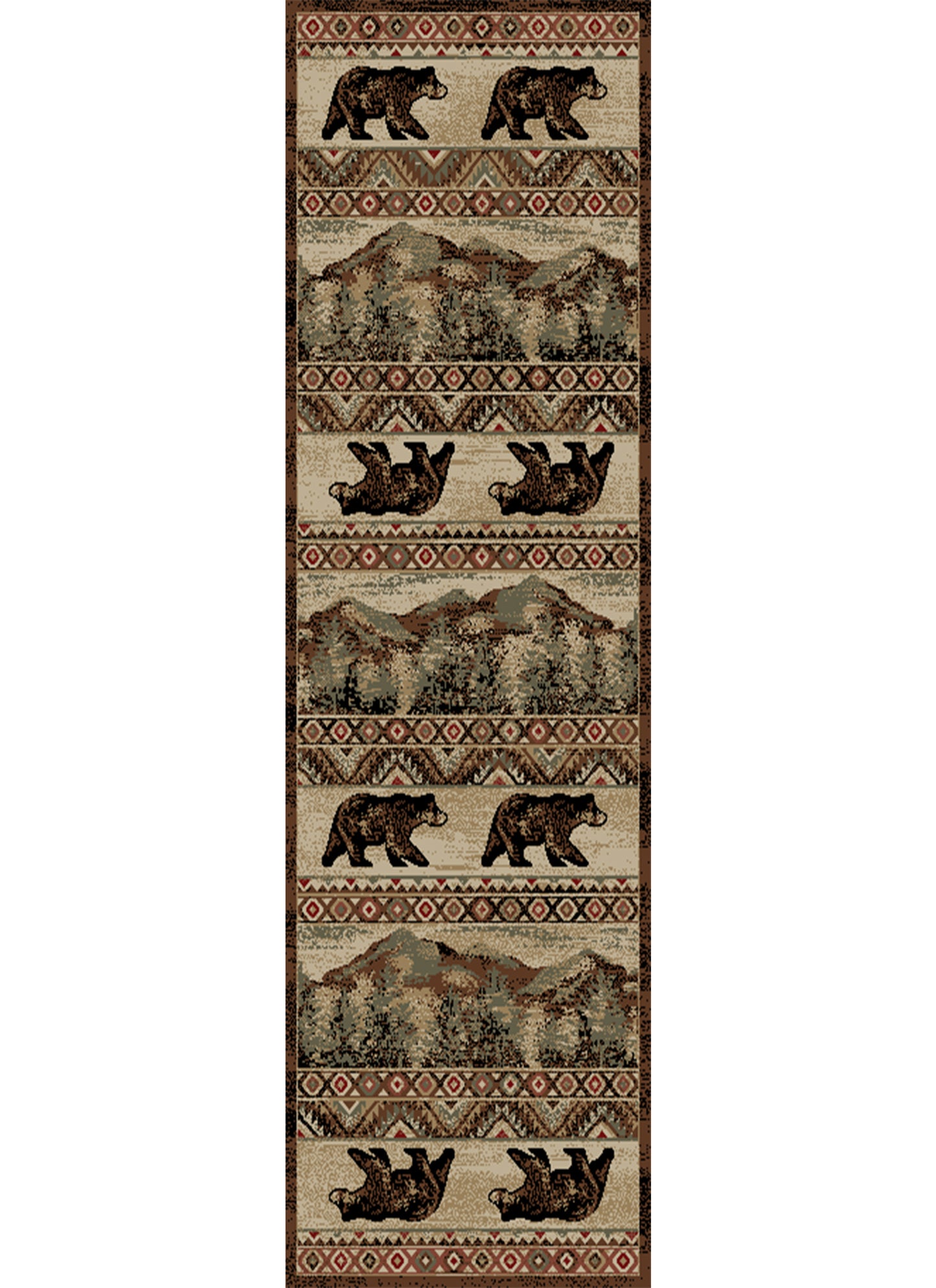 American Destinations Sunset Gap Multi 7'10"x9'10" Area Rug | 100% Polypropylene | Machine Loomed | 10 mm pile height
