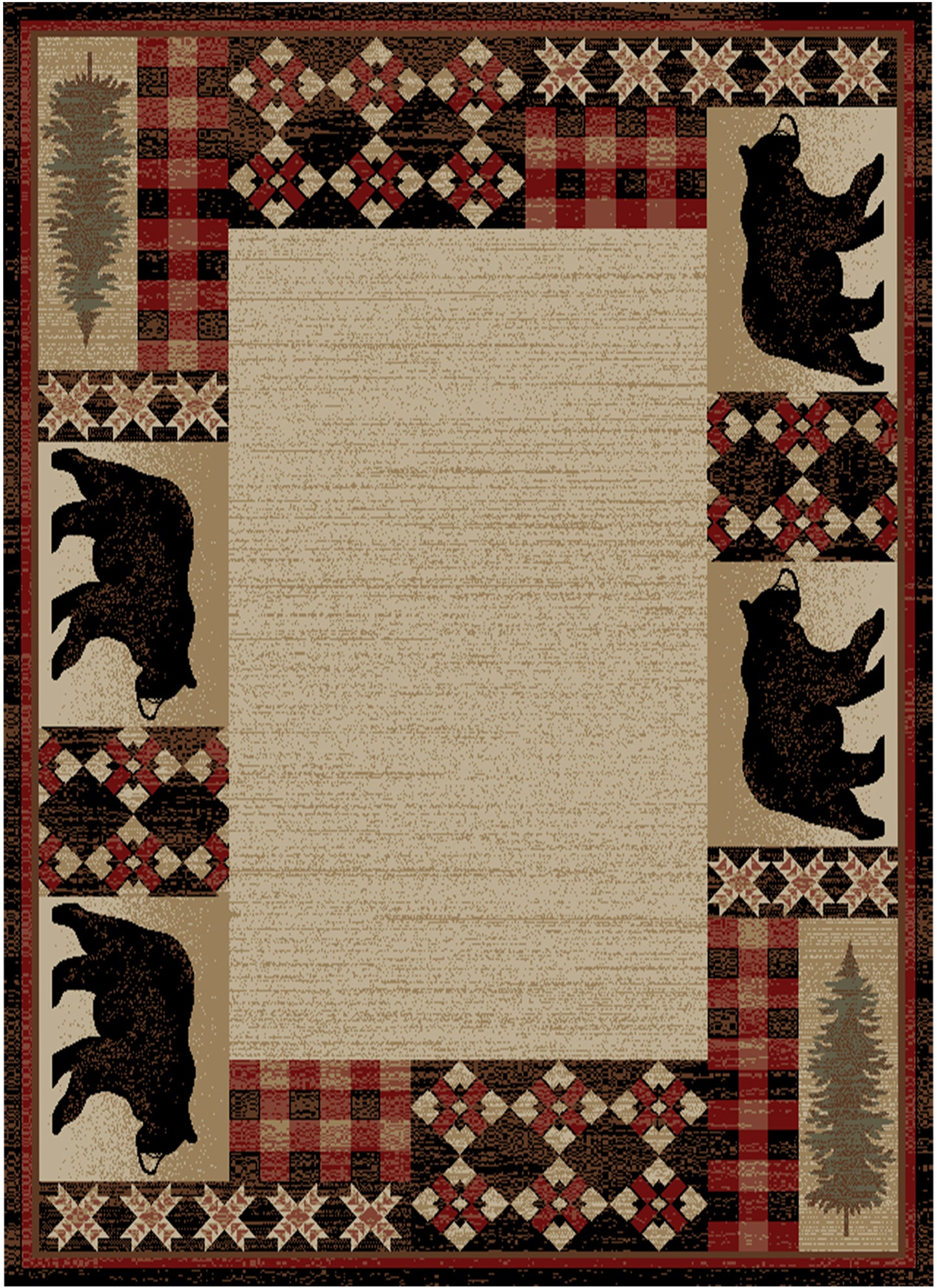 American Destinations Edgewood Multi 5'3"x7'3" Area Rug | 100% Polypropylene | Machine Loomed | 10 mm pile height