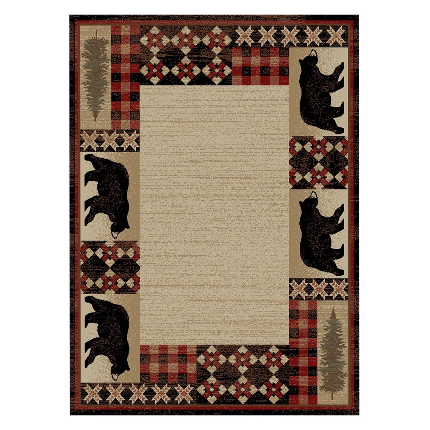 American Destinations Edgewood Multi 5'3"x7'3" Area Rug | 100% Polypropylene | Machine Loomed | 10 mm pile height