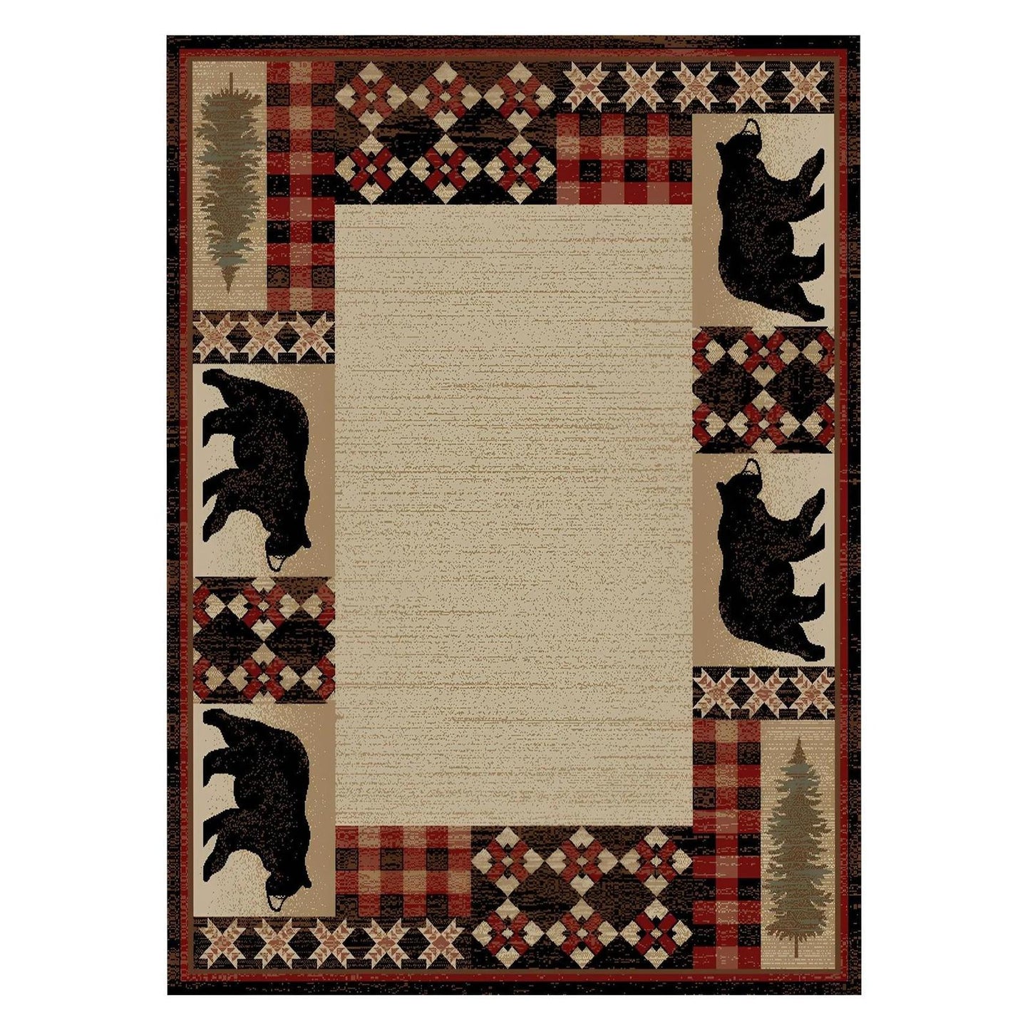 American Destinations Edgewood Multi 5'3"x7'3" Area Rug | 100% Polypropylene | Machine Loomed | 10 mm pile height