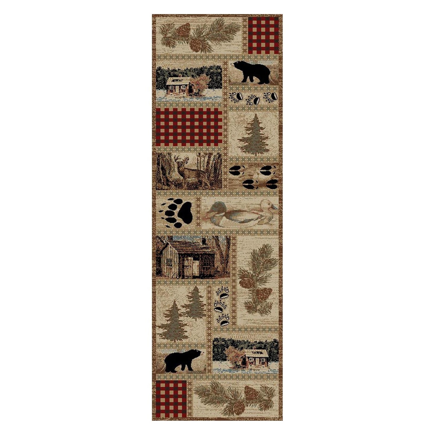 American Destinations Getaway Trail Multi 7'10"x9'10" Area Rug | 100% Polypropylene | Machine Loomed | 10 mm pile height