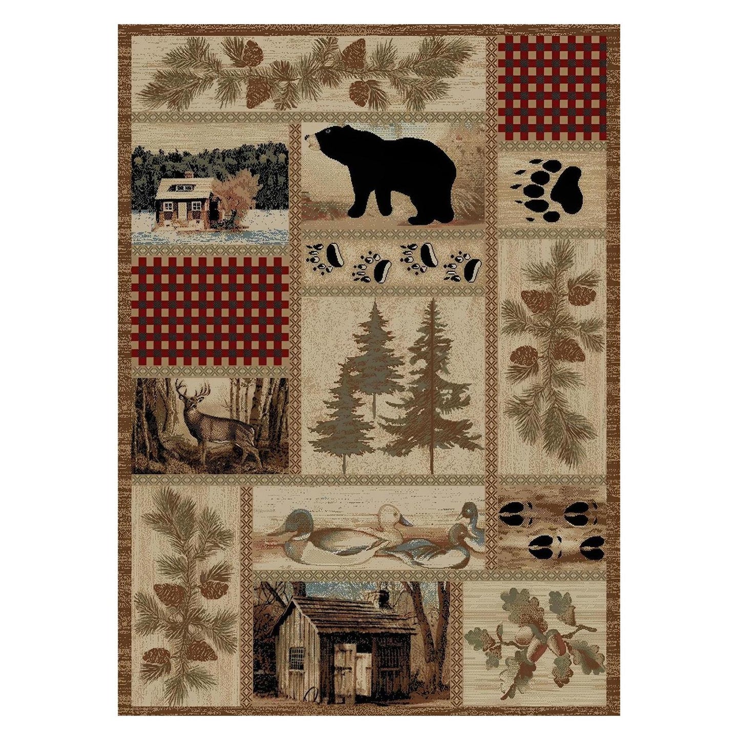 American Destinations Getaway Trail Multi 2'3"x3'3" Area Rug | 100% Polypropylene | Machine Loomed | 10 mm pile height