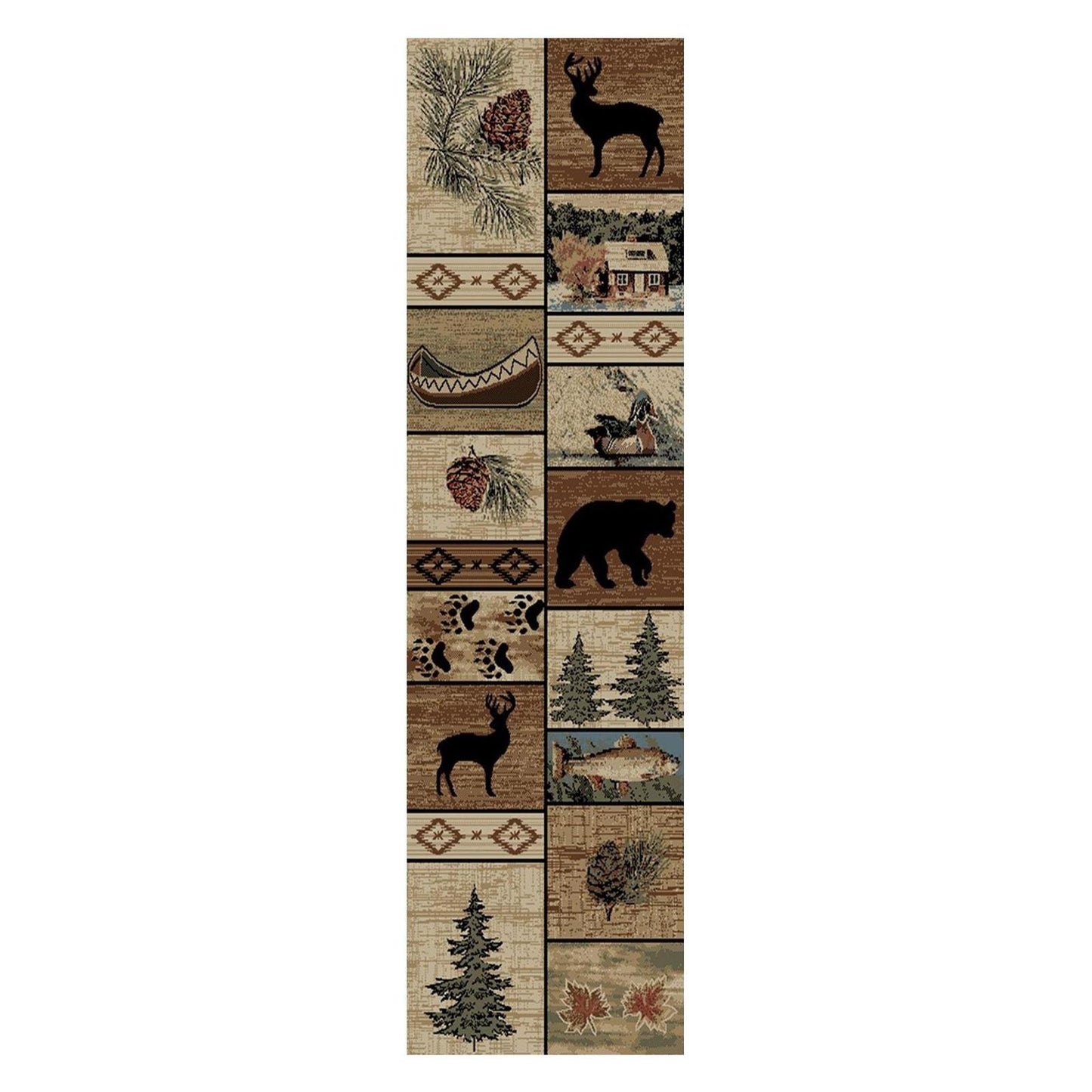 American Destinations Mountain Solitude Multi 9'2"x12'6" Area Rug | 100% Polypropylene | Machine Loomed | 10 mm pile height