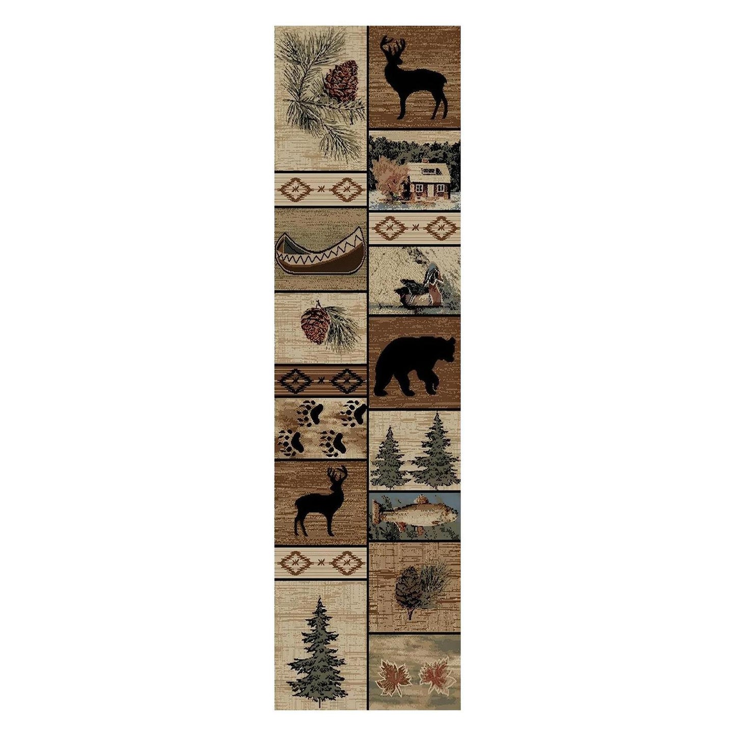 American Destinations Mountain Solitude Multi 2'3"x3'3" Area Rug | 100% Polypropylene | Machine Loomed | 10 mm pile height