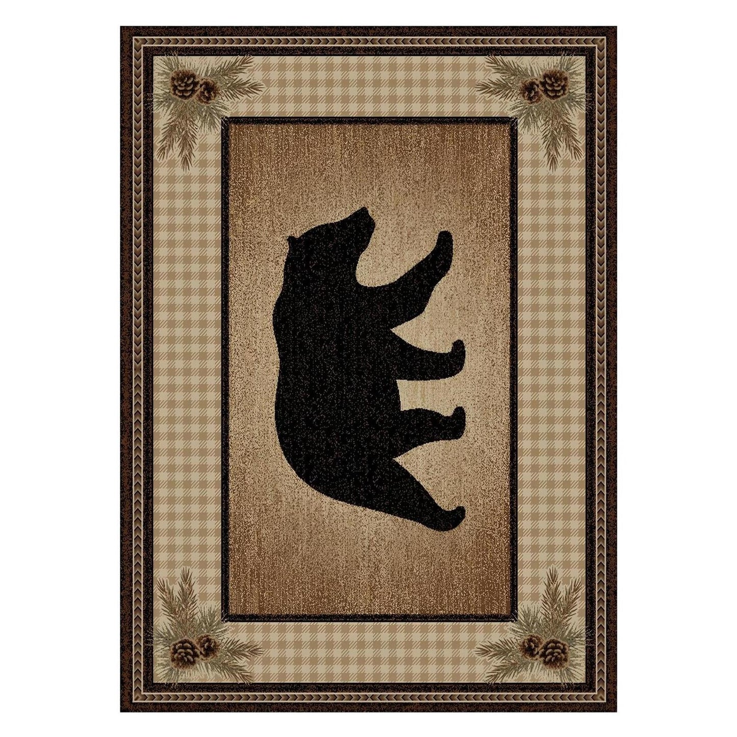 American Destinations Townsend Brown 5'3"x7'3" Area Rug | 100% Polypropylene | Machine Loomed | 10 mm pile height