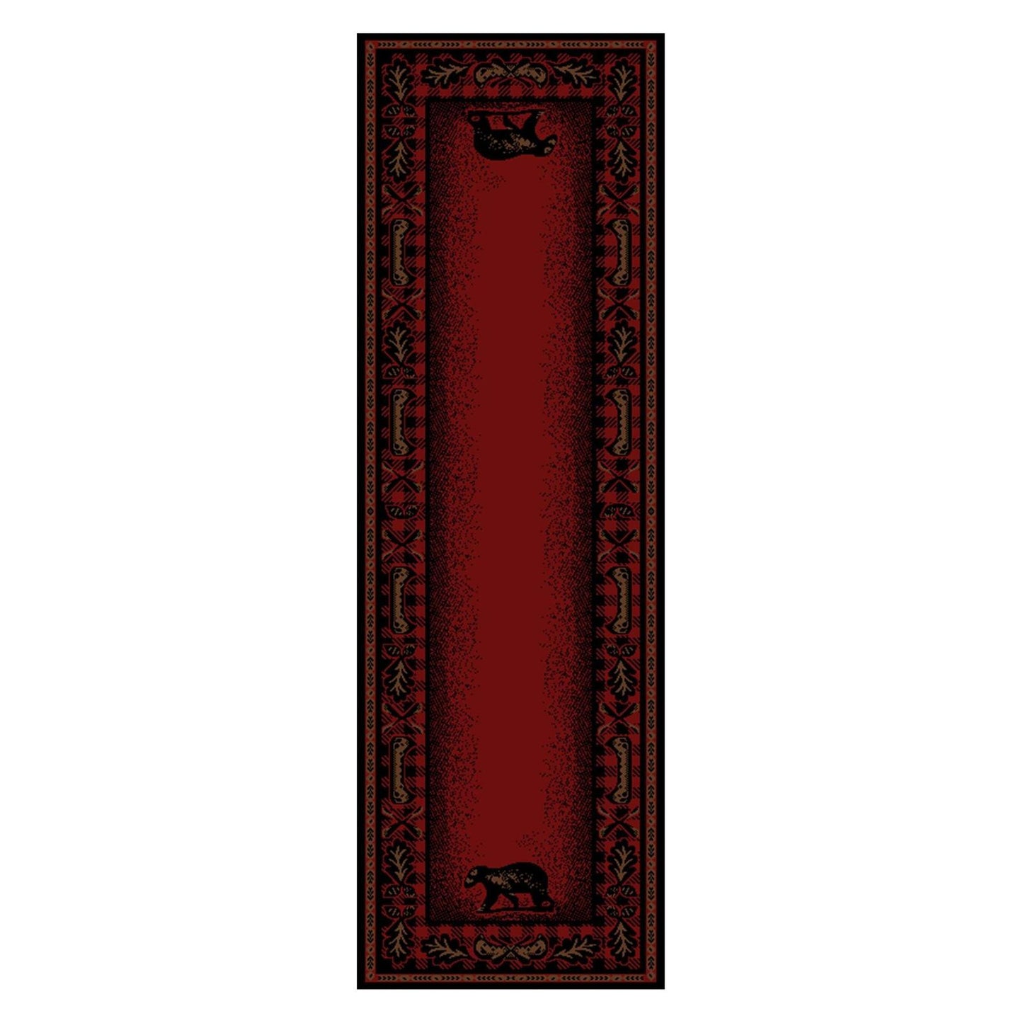 American Destinations Woodlands Plaid Claret 7'10"x9'10" Area Rug | 100% Polypropylene | Machine Loomed | 10 mm pile height