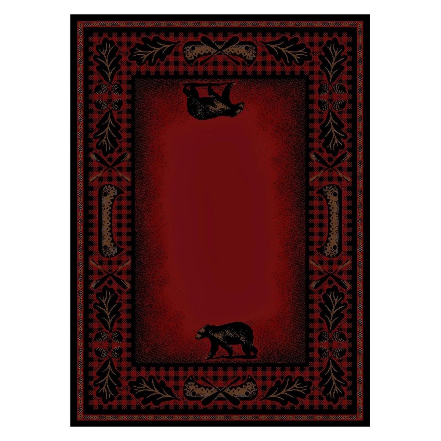American Destinations Woodlands Plaid Claret 2'3"x3'3" Area Rug | 100% Polypropylene | Machine Loomed | 10 mm pile height