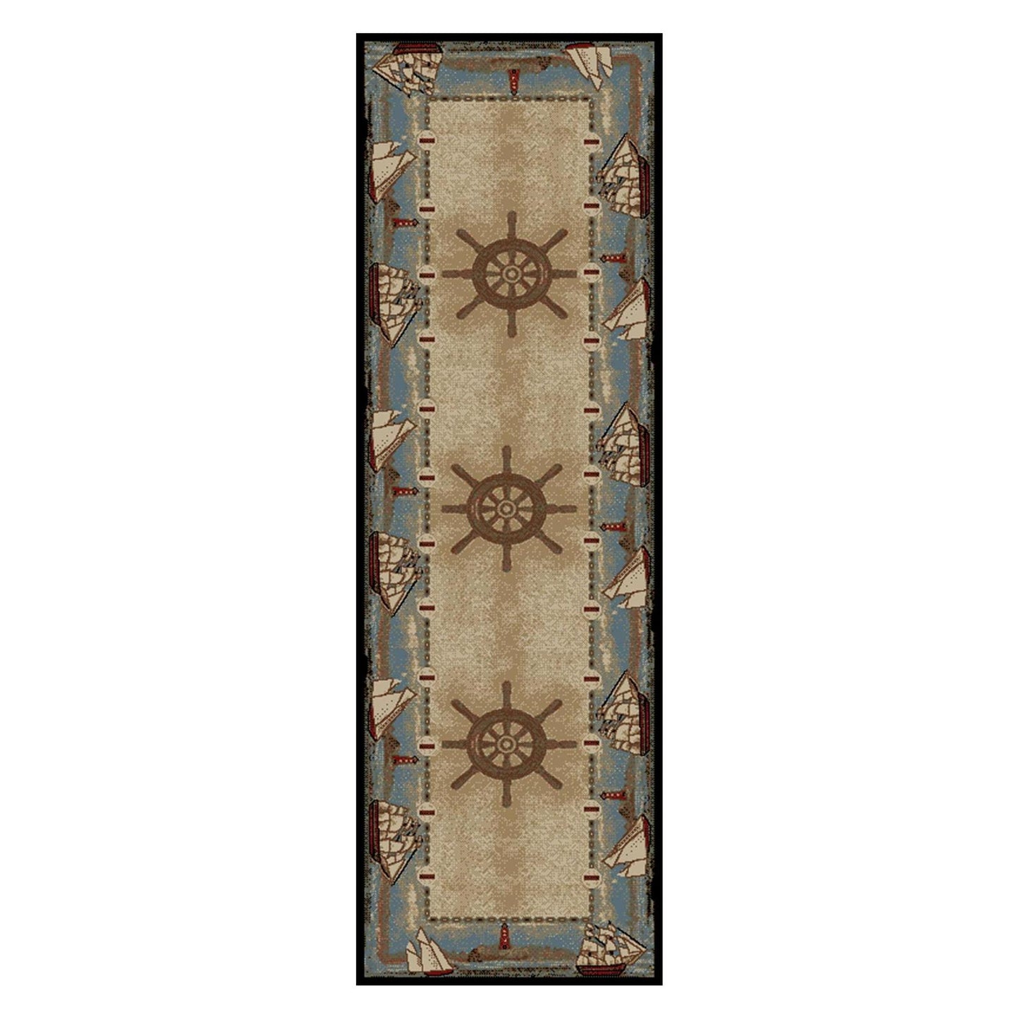 American Destinations Key West Multi 7'10"x9'10" Area Rug | 100% Polypropylene | Machine Loomed | 10 mm pile height