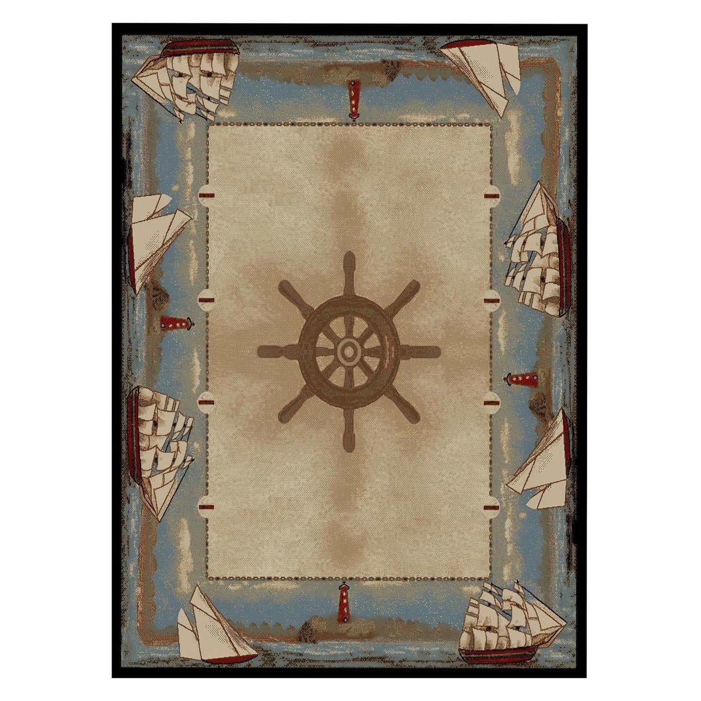 American Destinations Key West Multi 2'3"x3'3" Area Rug | 100% Polypropylene | Machine Loomed | 10 mm pile height