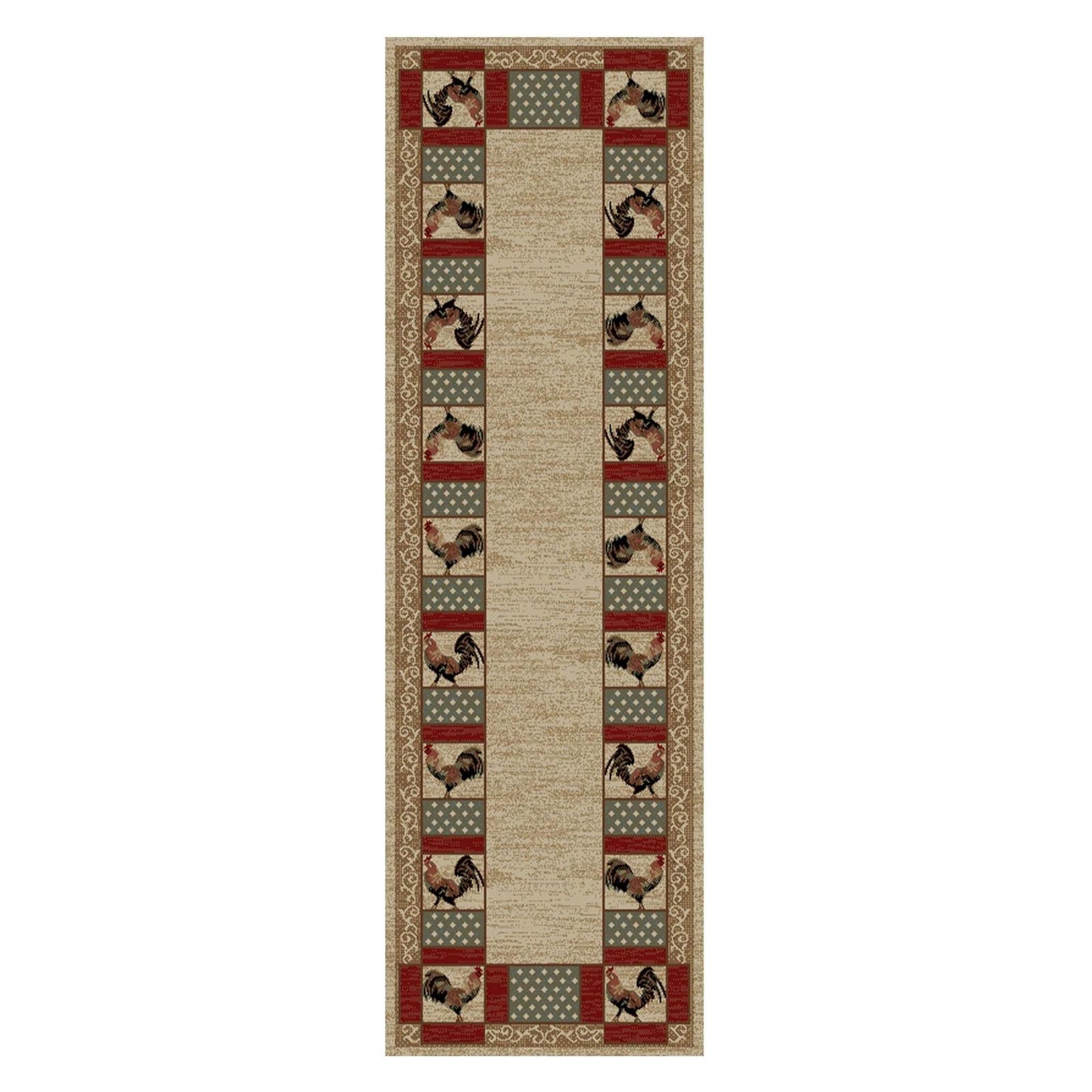 American Destinations Barnyard Ivory 7'10"x9'10" Area Rug | 100% Polypropylene | Machine Loomed | 10 mm pile height