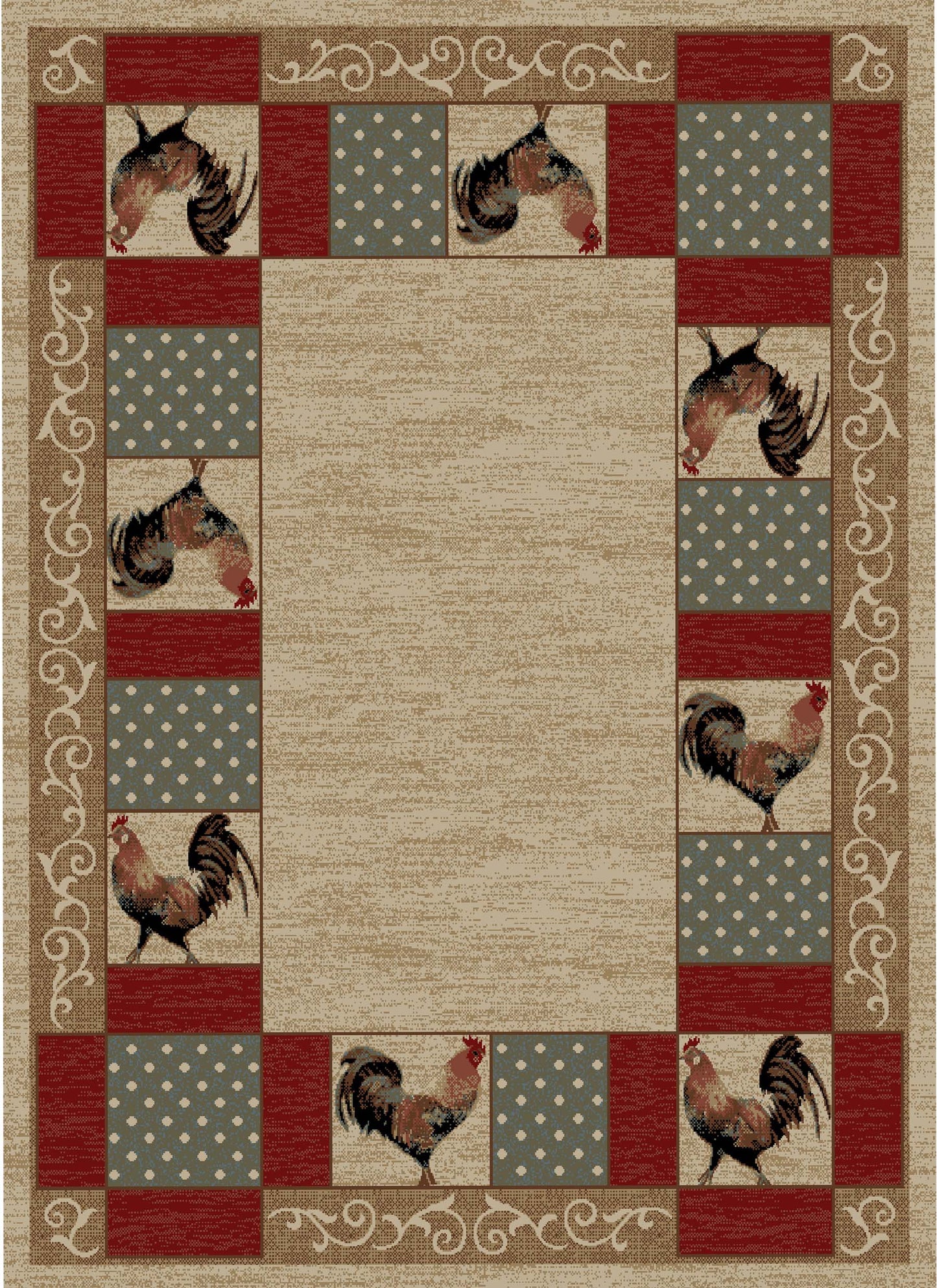 American Destinations Barnyard Ivory 2'3"x3'3" Area Rug | 100% Polypropylene | Machine Loomed | 10 mm pile height