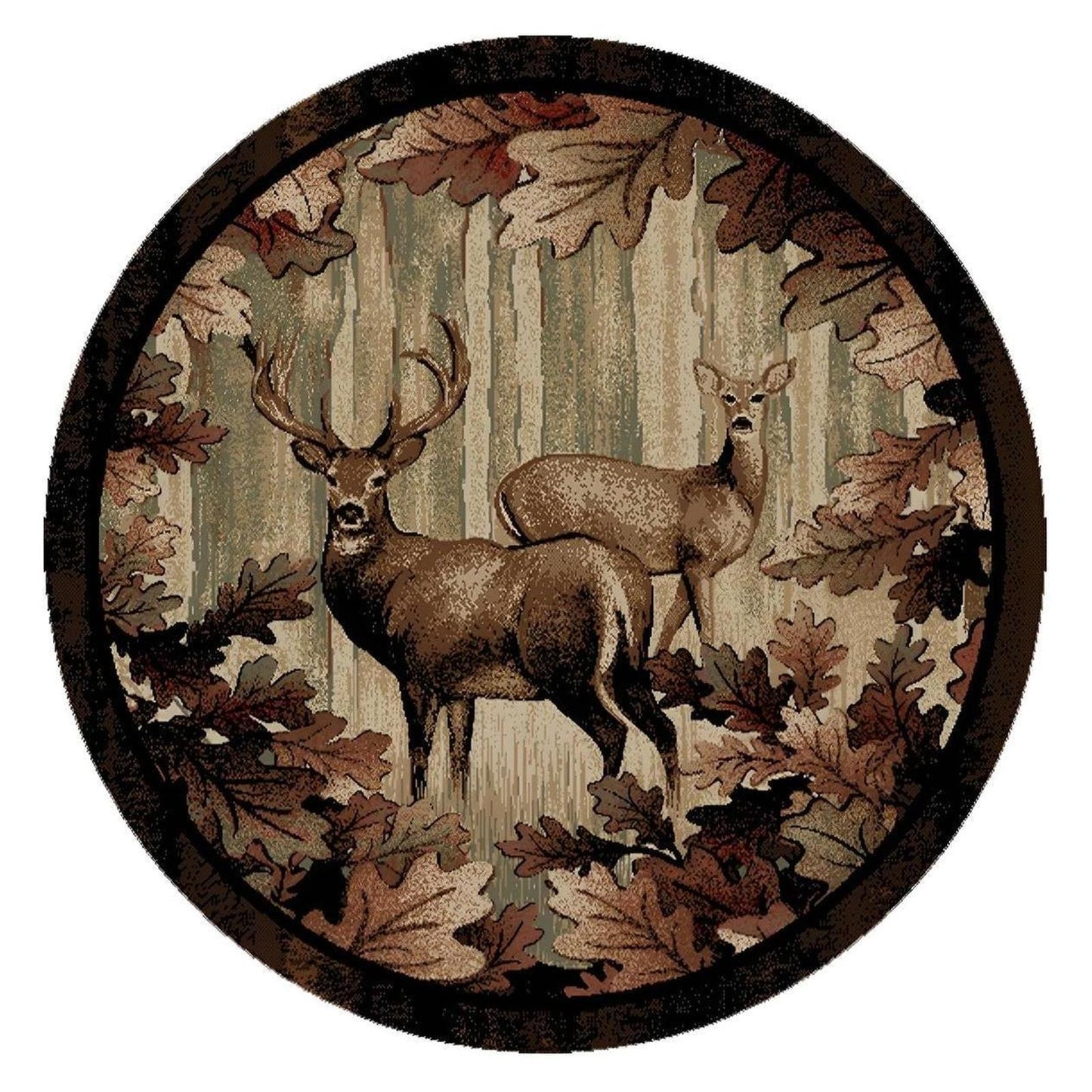 American Destinations Whitetail Woods Multi 5'3"x7'3" Area Rug | 100% Polypropylene | Machine Loomed | 10 mm pile height