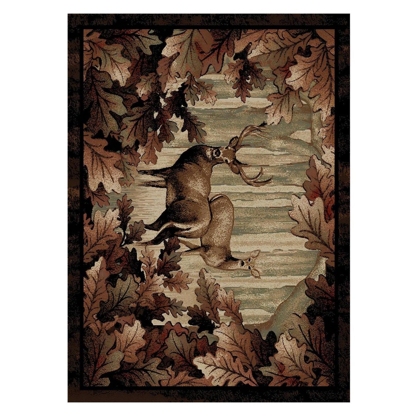 American Destinations Whitetail Woods Multi 2'3"x7'7" Area Rug | 100% Polypropylene | Machine Loomed | 10 mm pile height