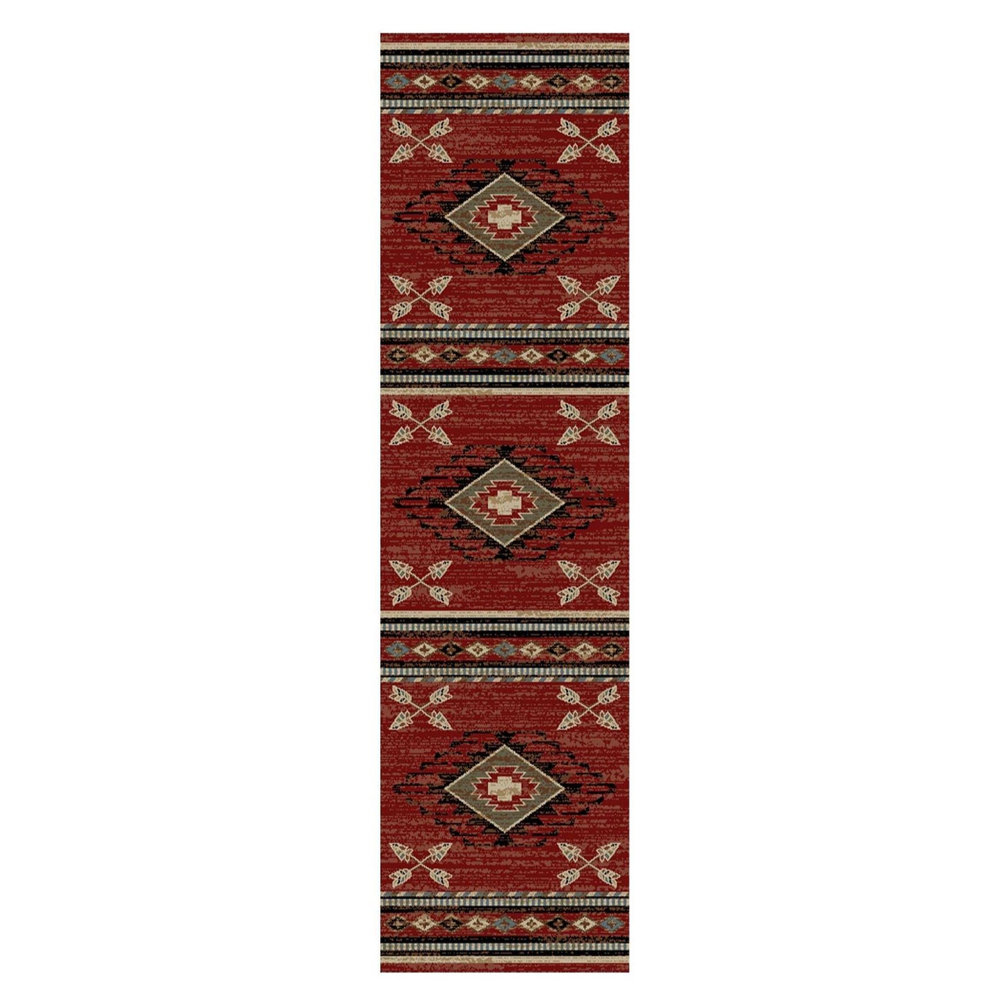 American Destinations Arrowhead Red 7'10"x9'10" Area Rug | 100% Polypropylene | Machine Loomed | 10 mm pile height
