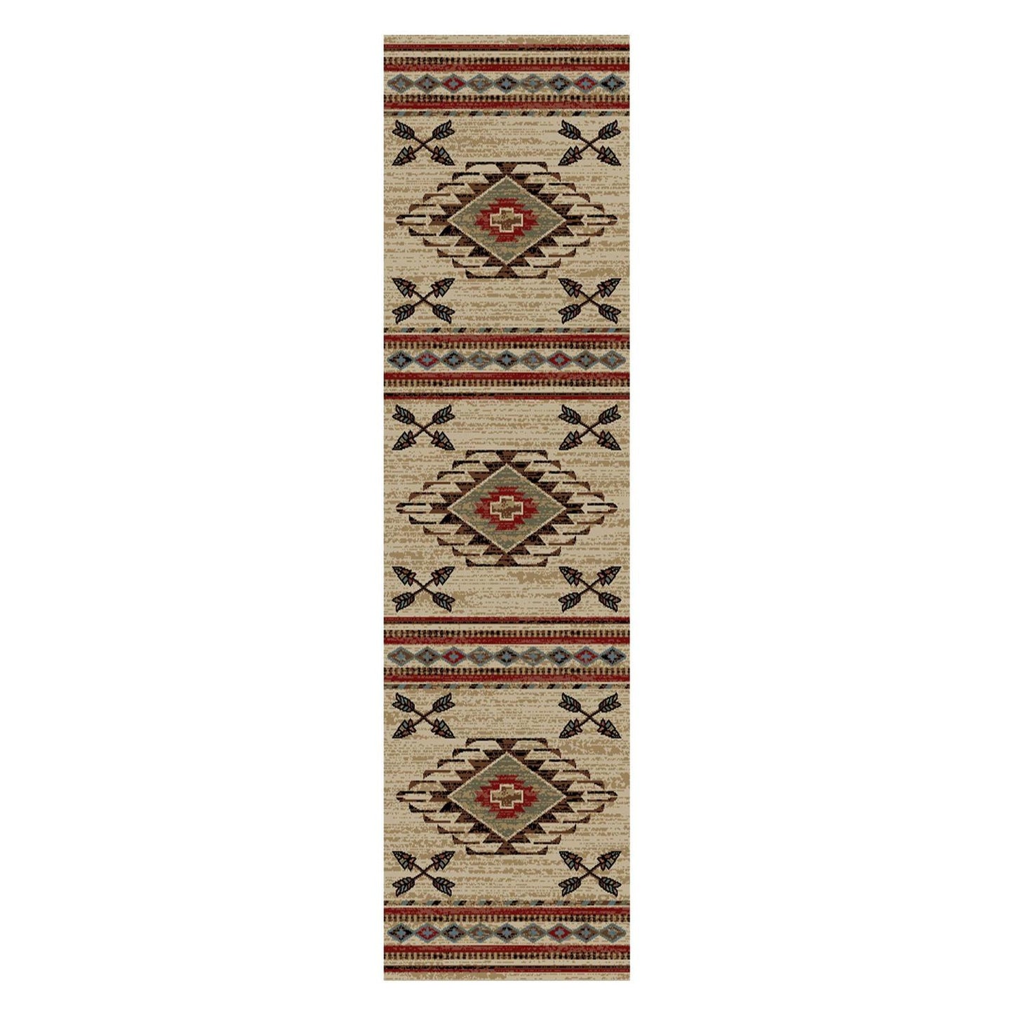American Destinations Arrowhead Antique 7'10"x9'10" Area Rug | 100% Polypropylene | Machine Loomed | 10 mm pile height