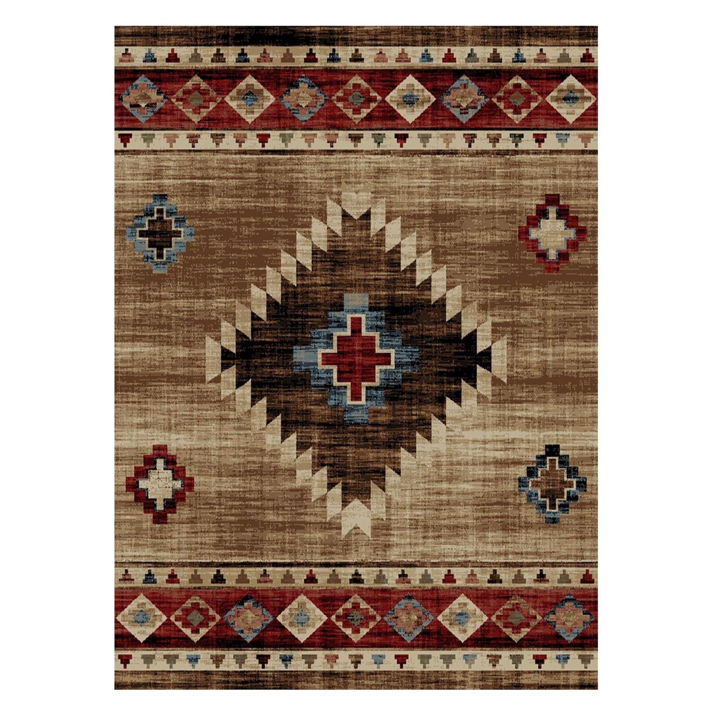 American Destinations Austin Multi 5'3"x7'3" Area Rug | 100% Polypropylene | Machine Loomed | 10 mm pile height