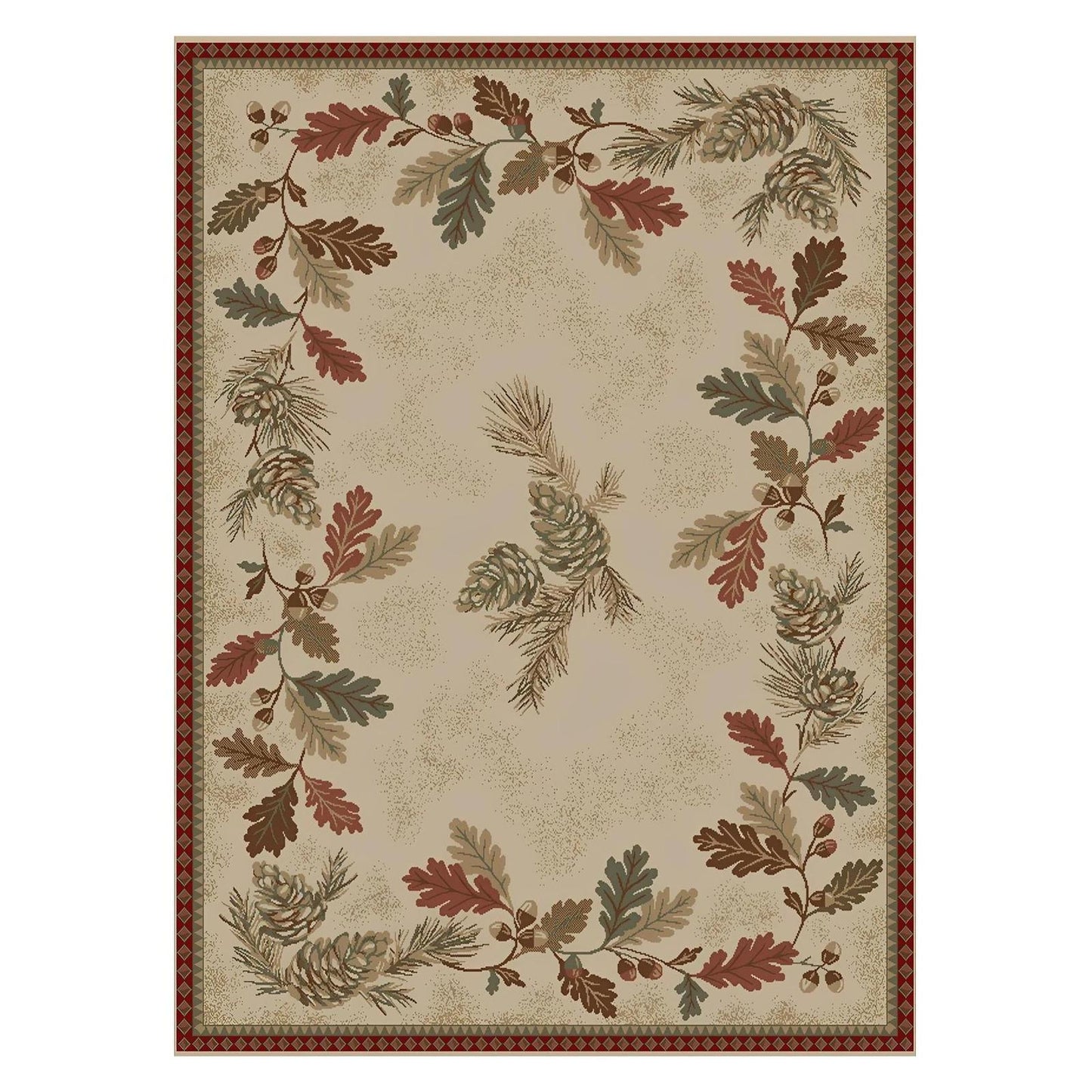 American Destinations Oak Mountain Multi 5'3"x7'3" Area Rug | 100% Polypropylene | Machine Loomed | 10 mm pile height