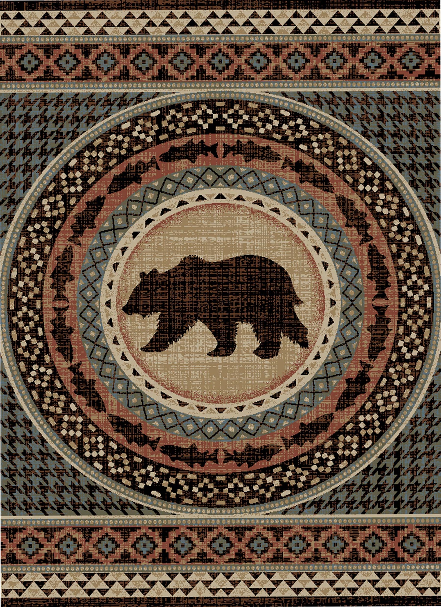 American Destinations Asheville Multi 2'3"x3'3" Area Rug | 100% Polypropylene | Machine Loomed | 10 mm pile height