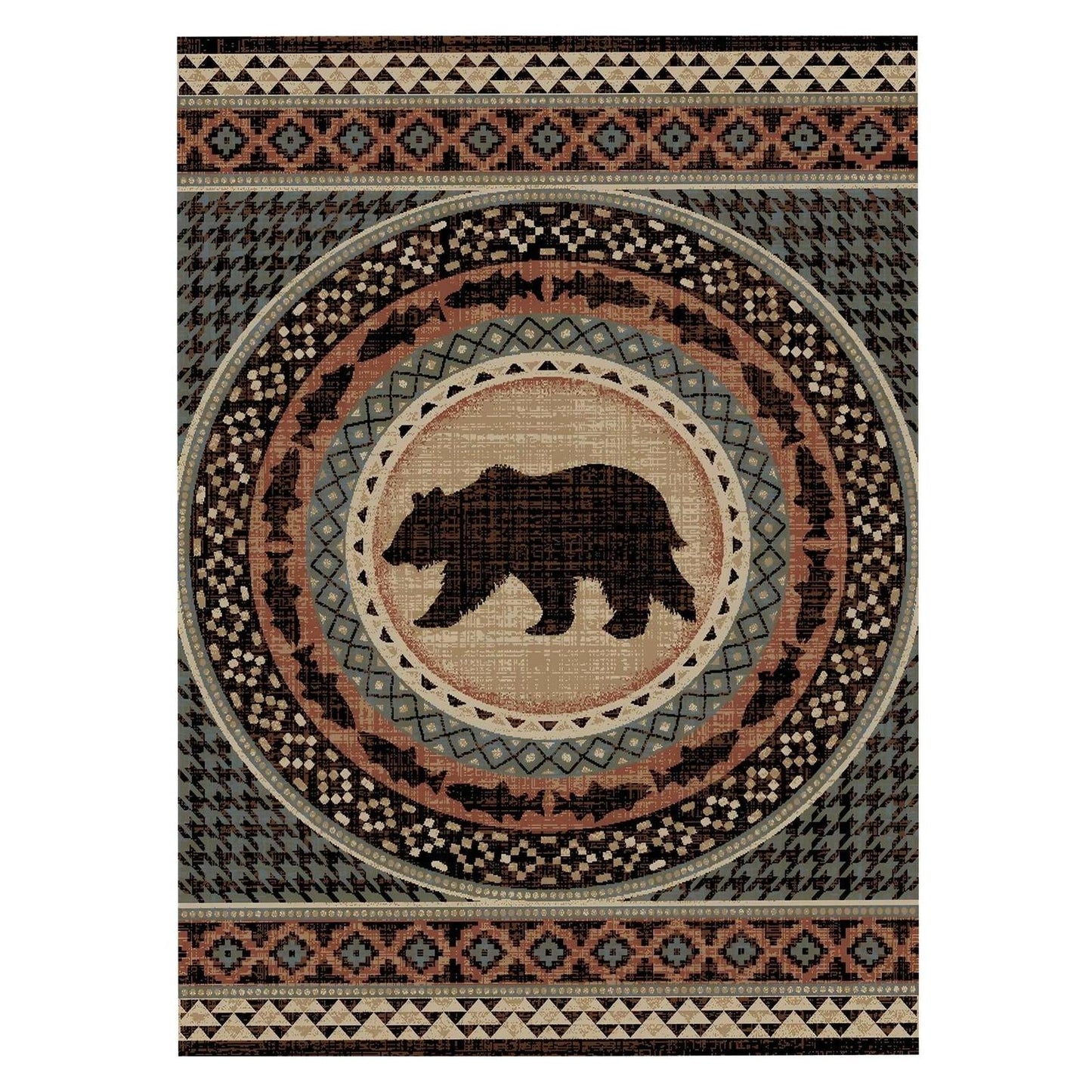 American Destinations Asheville Multi 2'3"x3'3" Area Rug | 100% Polypropylene | Machine Loomed | 10 mm pile height