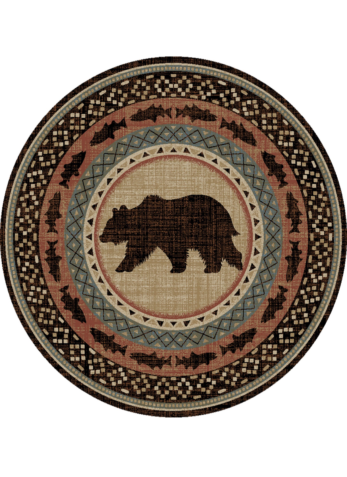 American Destinations Asheville Multi 2'3"x3'3" Area Rug | 100% Polypropylene | Machine Loomed | 10 mm pile height