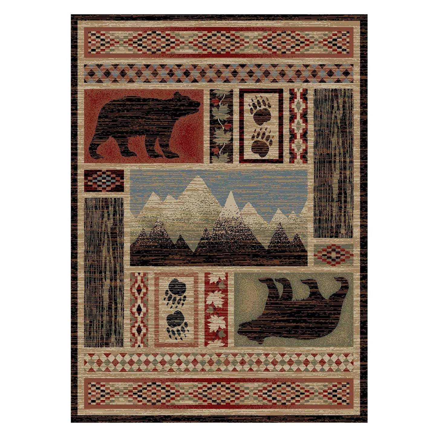 American Destinations Aspen Multi 2'3"x7'7" Area Rug | 100% Polypropylene | Machine Loomed | 10 mm pile height