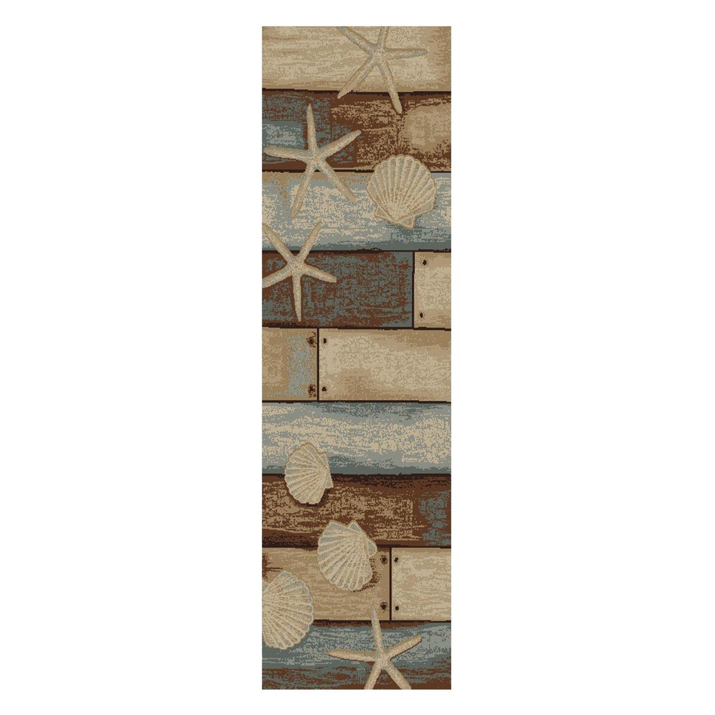 American Destinations Sea Life 7'10"x9'10" Area Rug | 100% Polypropylene | Machine Loomed | 10 mm pile height