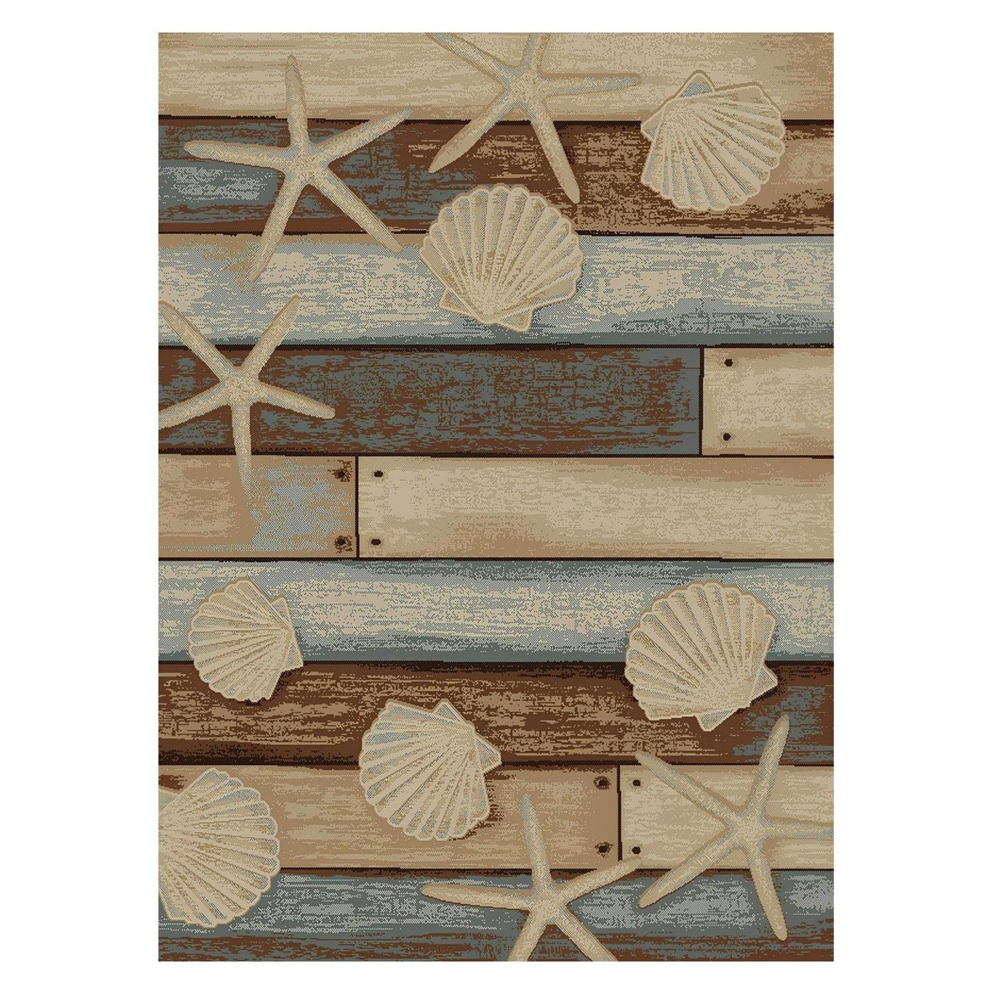 American Destinations Sea Life 2'3"x3'3" Area Rug | 100% Polypropylene | Machine Loomed | 10 mm pile height