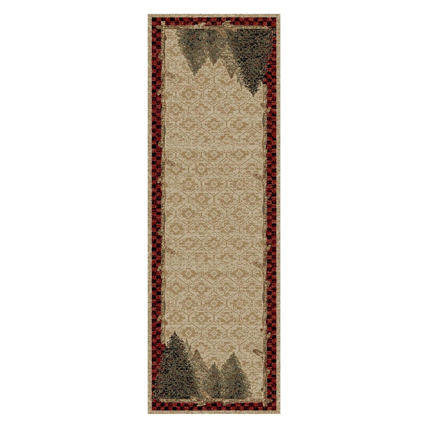 American Destinations Forest Antique 7'10"x9'10" Area Rug | 100% Polypropylene | Machine Loomed | 10 mm pile height