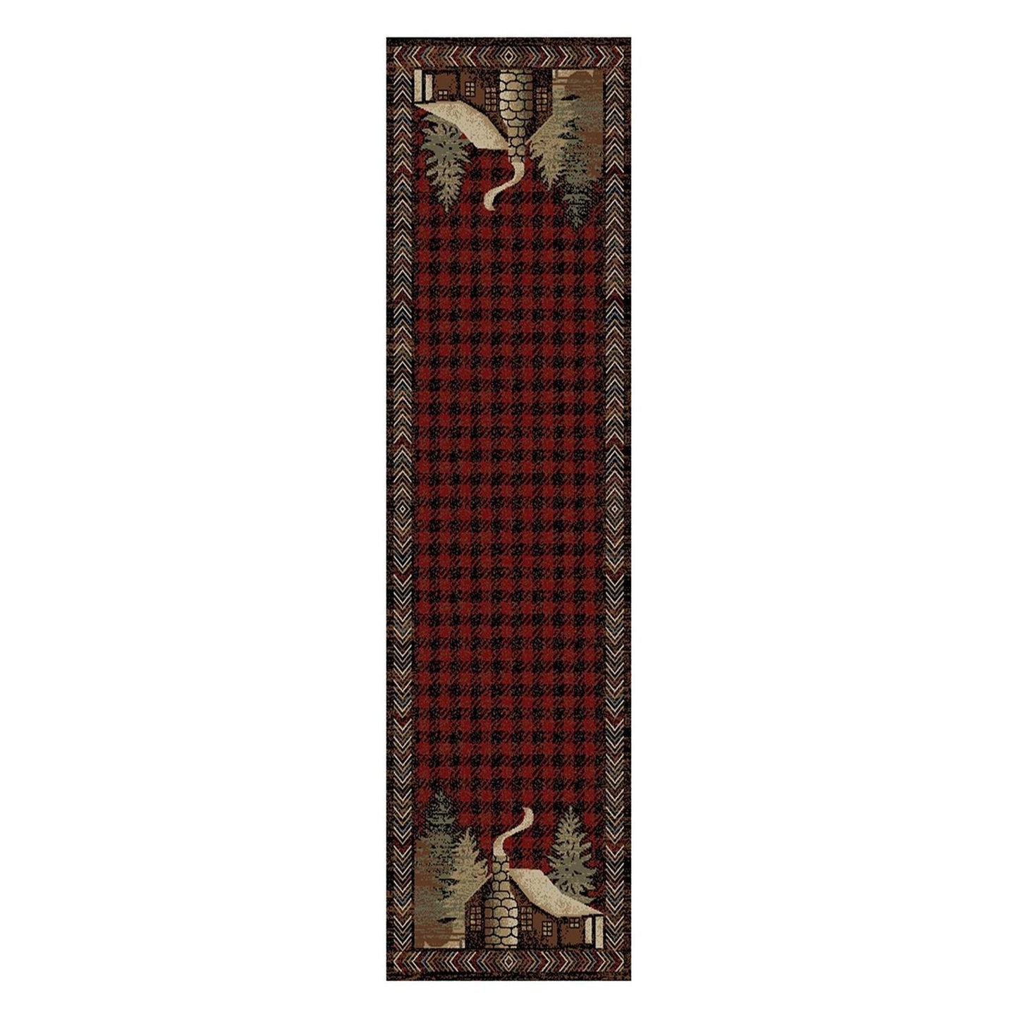 American Destinations Blowing Rock Red 7'10"x9'10" Area Rug | 100% Polypropylene | Machine Loomed | 10 mm pile height