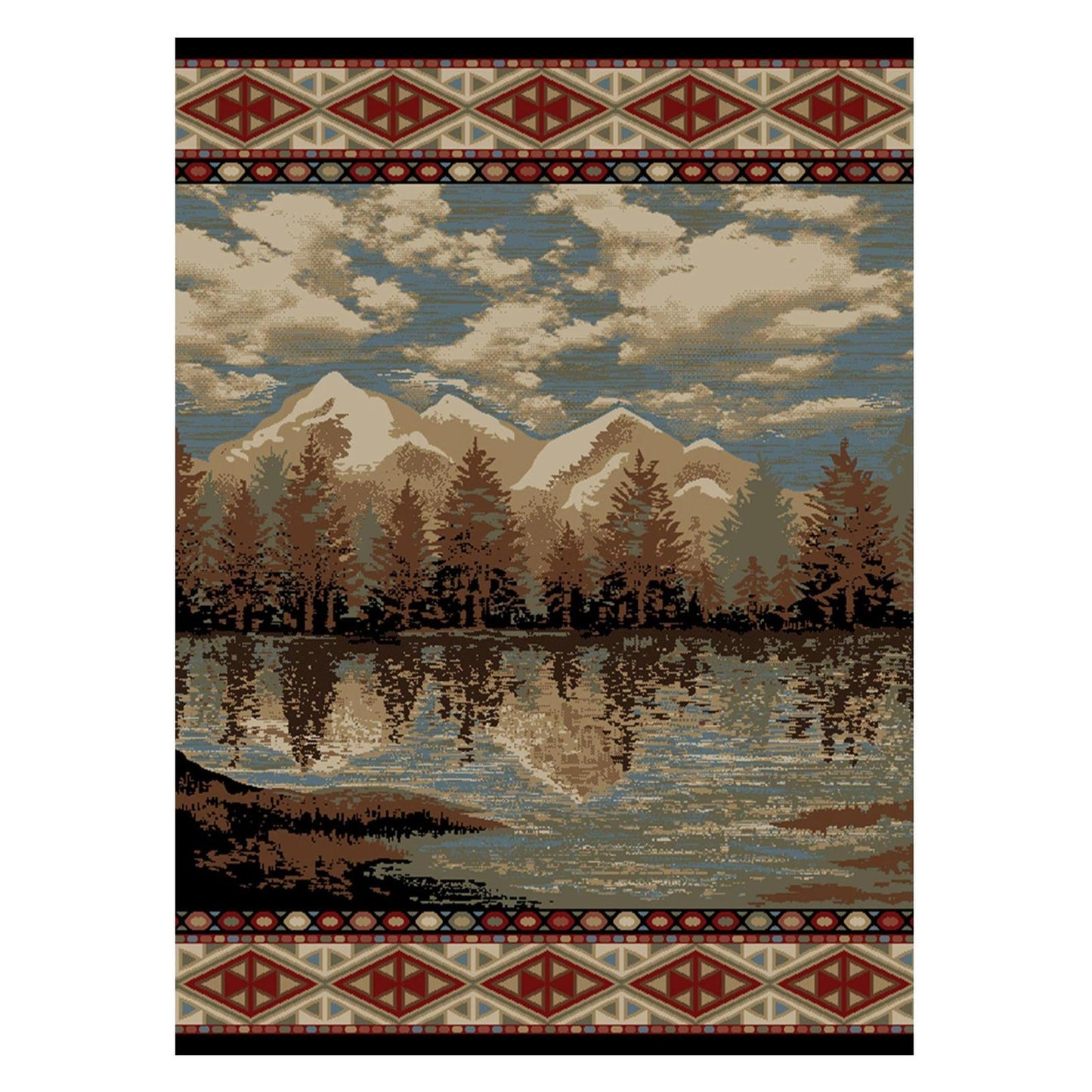 American Destinations Sugar Mountain Multi 2'3"x7'7" Area Rug | 100% Polypropylene | Machine Loomed | 10 mm pile height