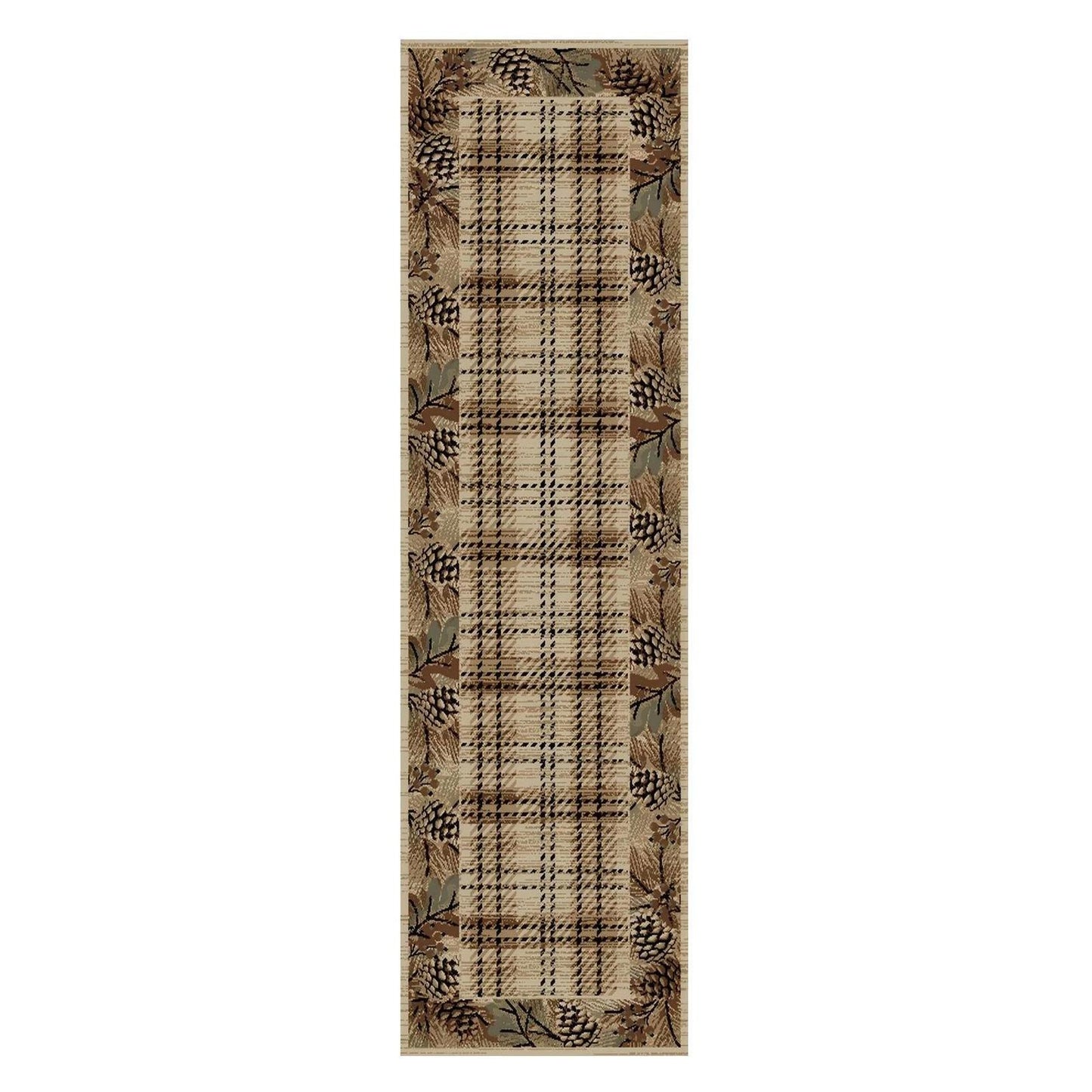 American Destinations Pembroke Plaid Multi 2'3"x7'7" Area Rug | 100% Polypropylene | Machine Loomed | 10 mm pile height