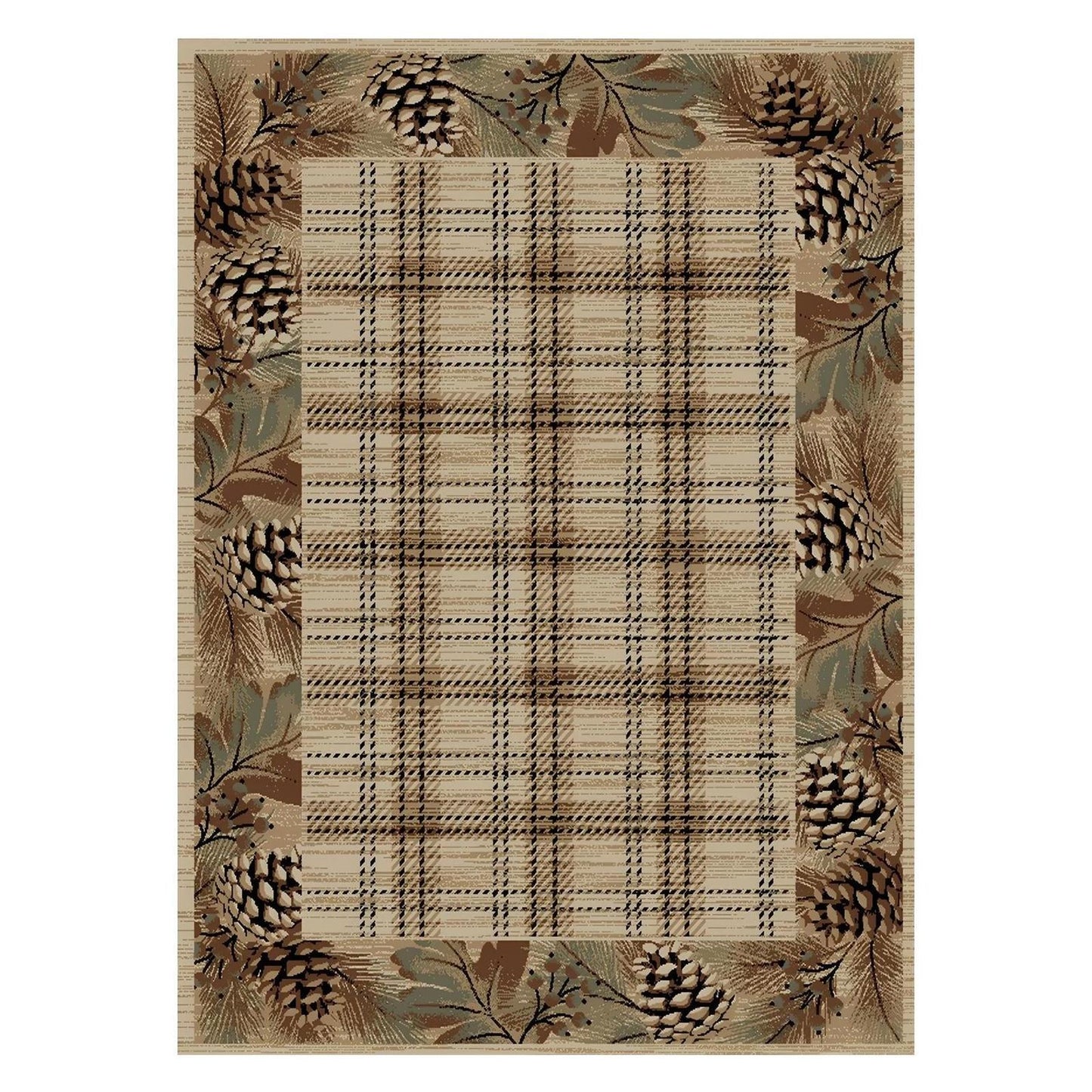 American Destinations Pembroke Plaid Multi 2'3"x3'3" Area Rug | 100% Polypropylene | Machine Loomed | 10 mm pile height