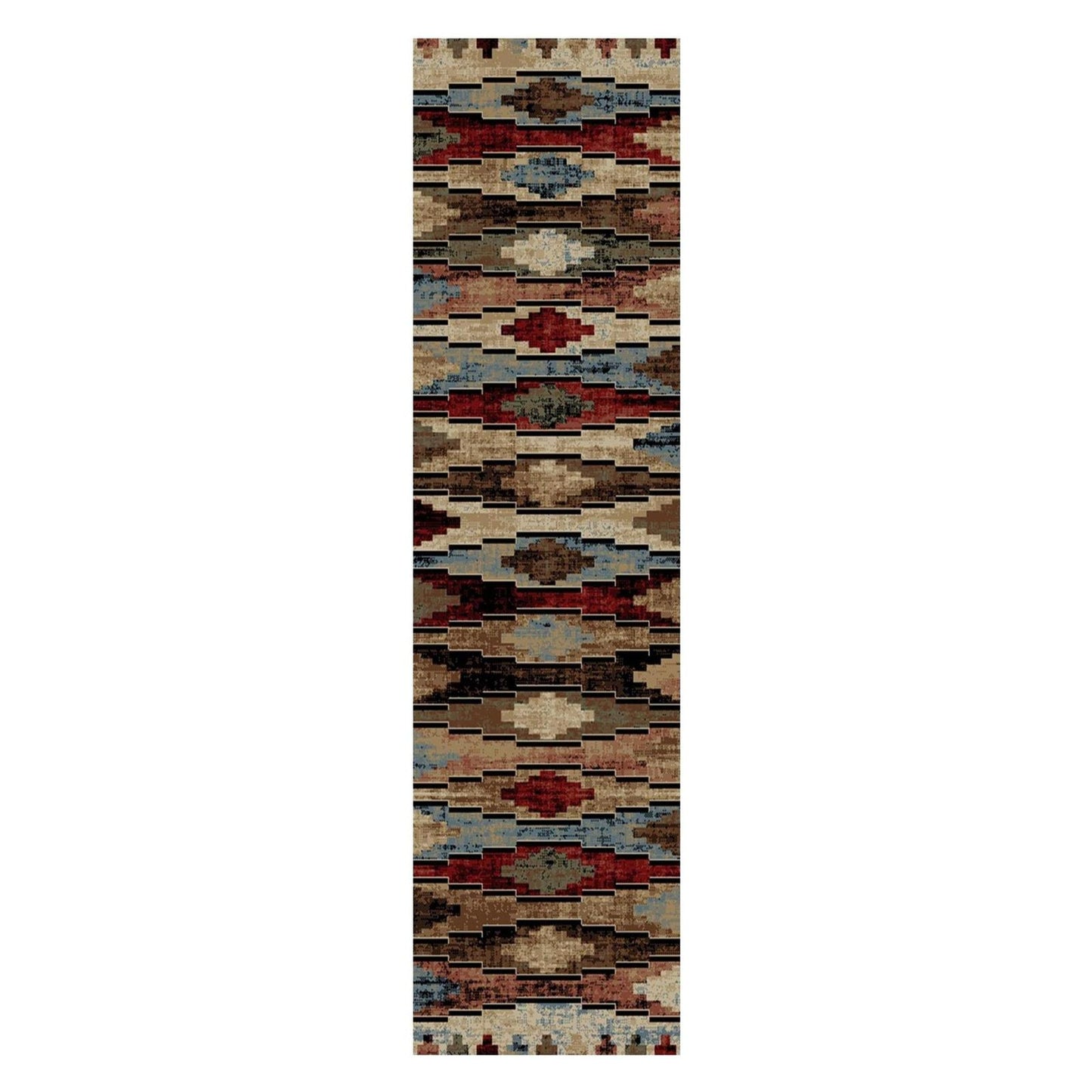 American Destinations Cross Plains Multi 7'10"x9'10" Area Rug | 100% Polypropylene | Machine Loomed | 10 mm pile height