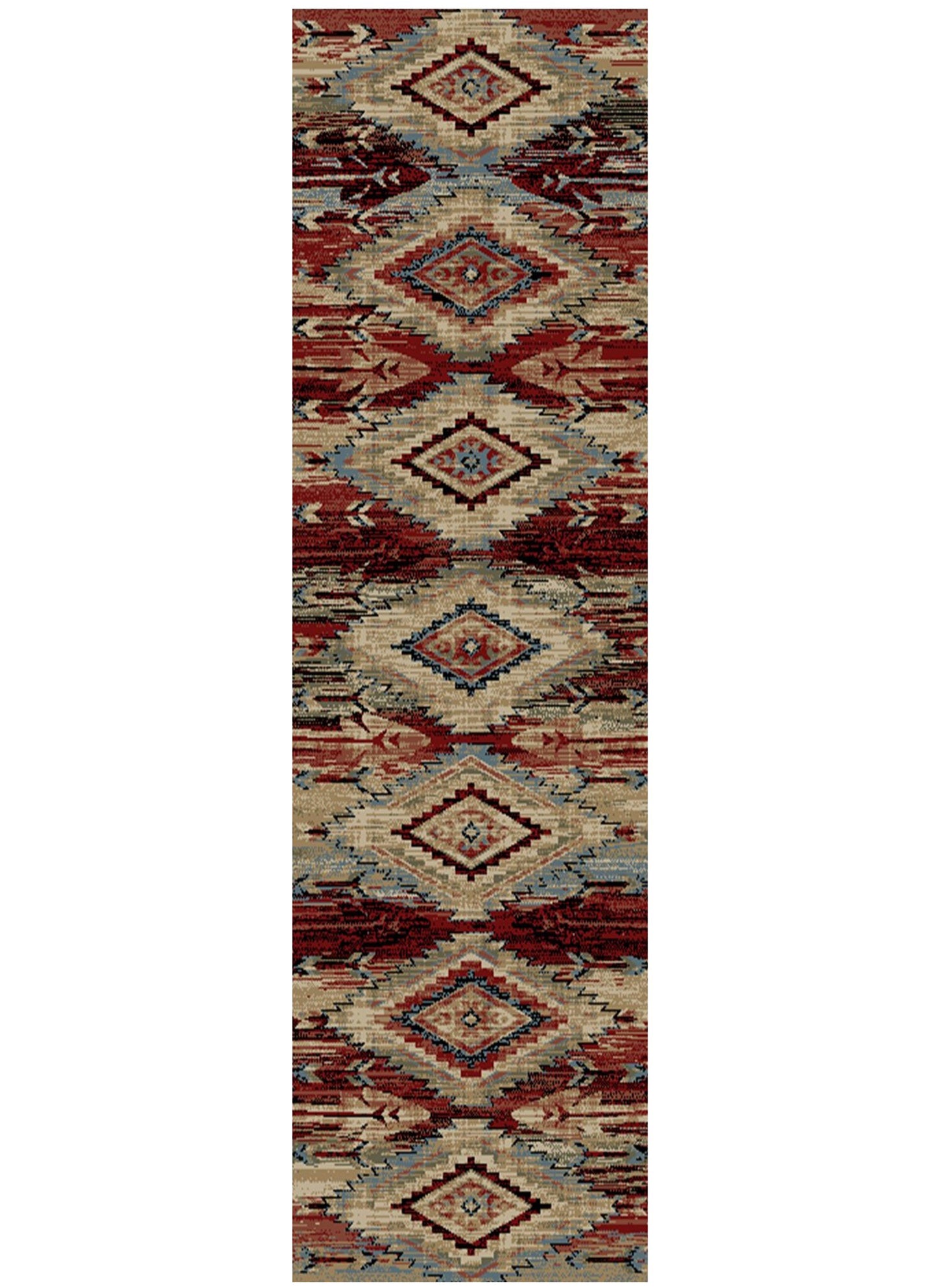 American Destinations Broken Bow Multi 2'3"x7'7" Area Rug | 100% Polypropylene | Machine Loomed | 10 mm pile height