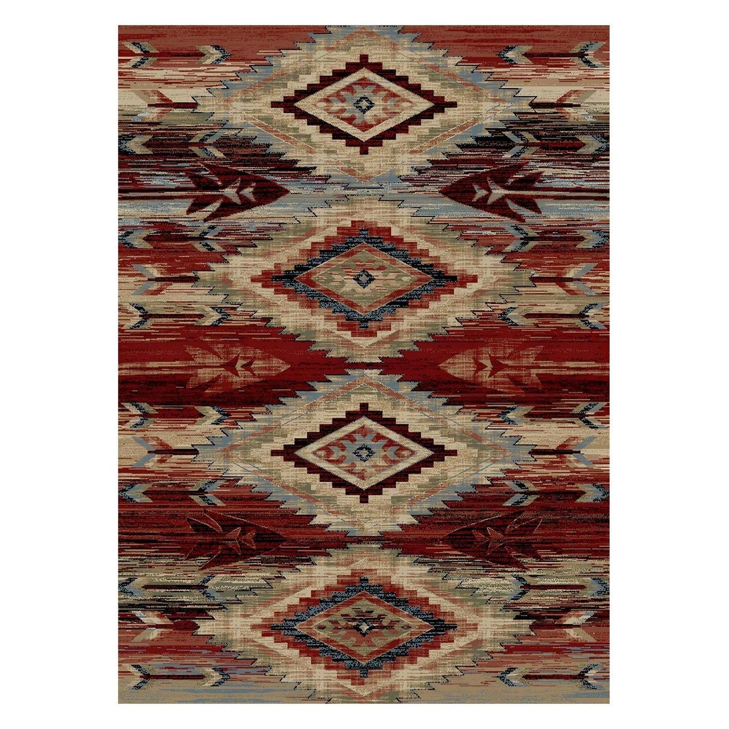 American Destinations Broken Bow Multi 5'3"x7'3" Area Rug | 100% Polypropylene | Machine Loomed | 10 mm pile height