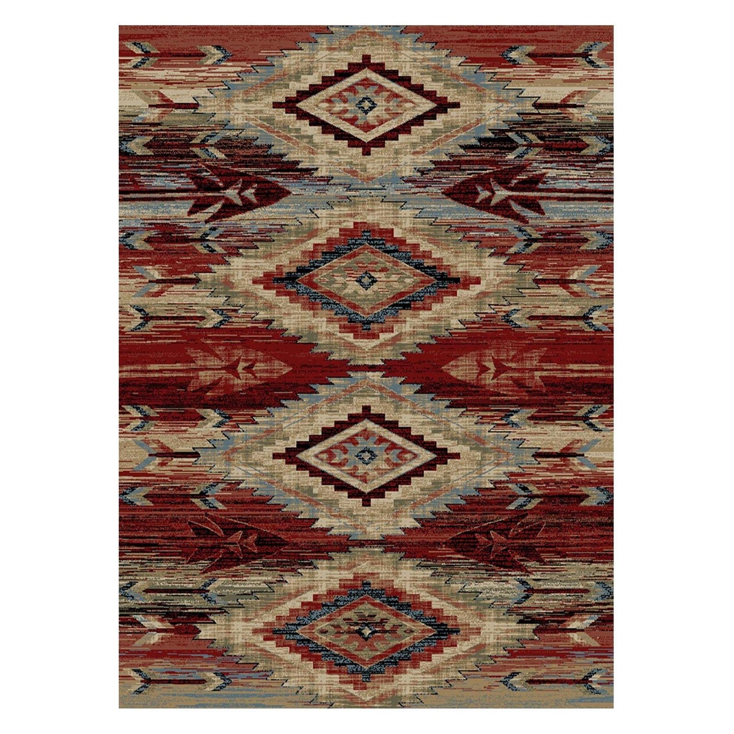 American Destinations Broken Bow Multi 5'3"x7'3" Area Rug | 100% Polypropylene | Machine Loomed | 10 mm pile height