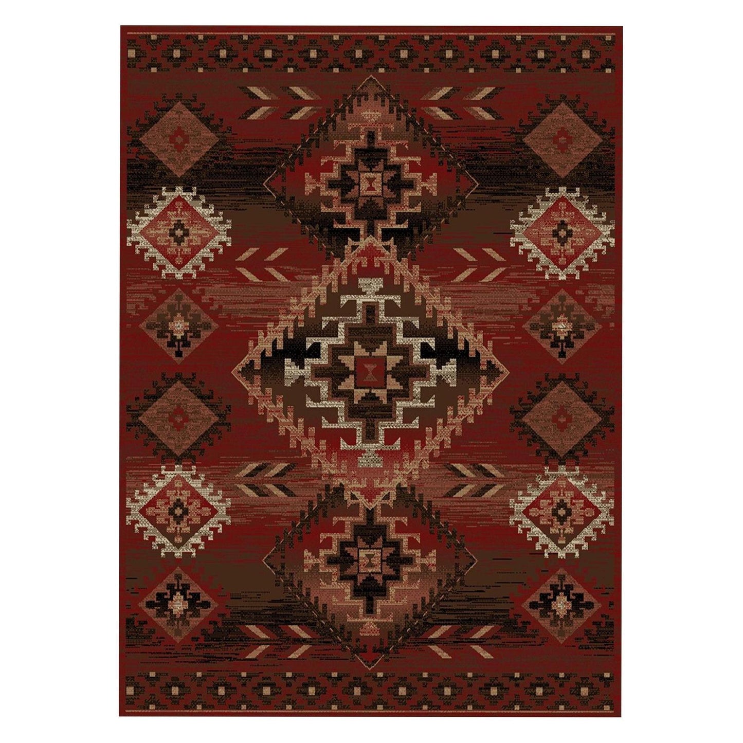 American Destinations Phoenix Red 7'10"x9'10" Area Rug | 100% Polypropylene | Machine Loomed | 10 mm pile height