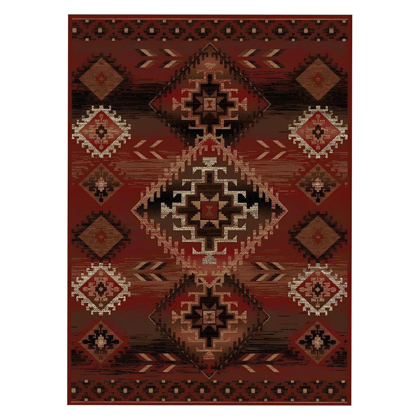 American Destinations Phoenix Red 2'3"x3'3" Area Rug | 100% Polypropylene | Machine Loomed | 10 mm pile height