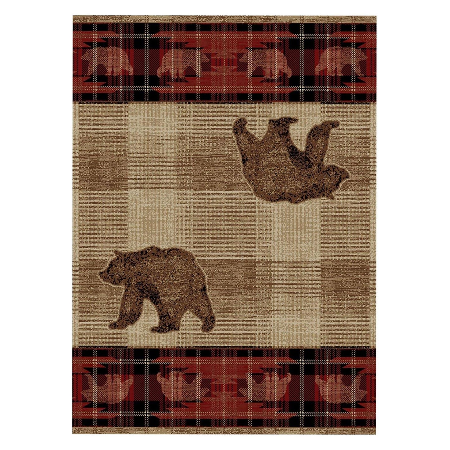 American Destinations Rocky Point Antique 7'10"x9'10" Area Rug | 100% Polypropylene | Machine Loomed | 10 mm pile height