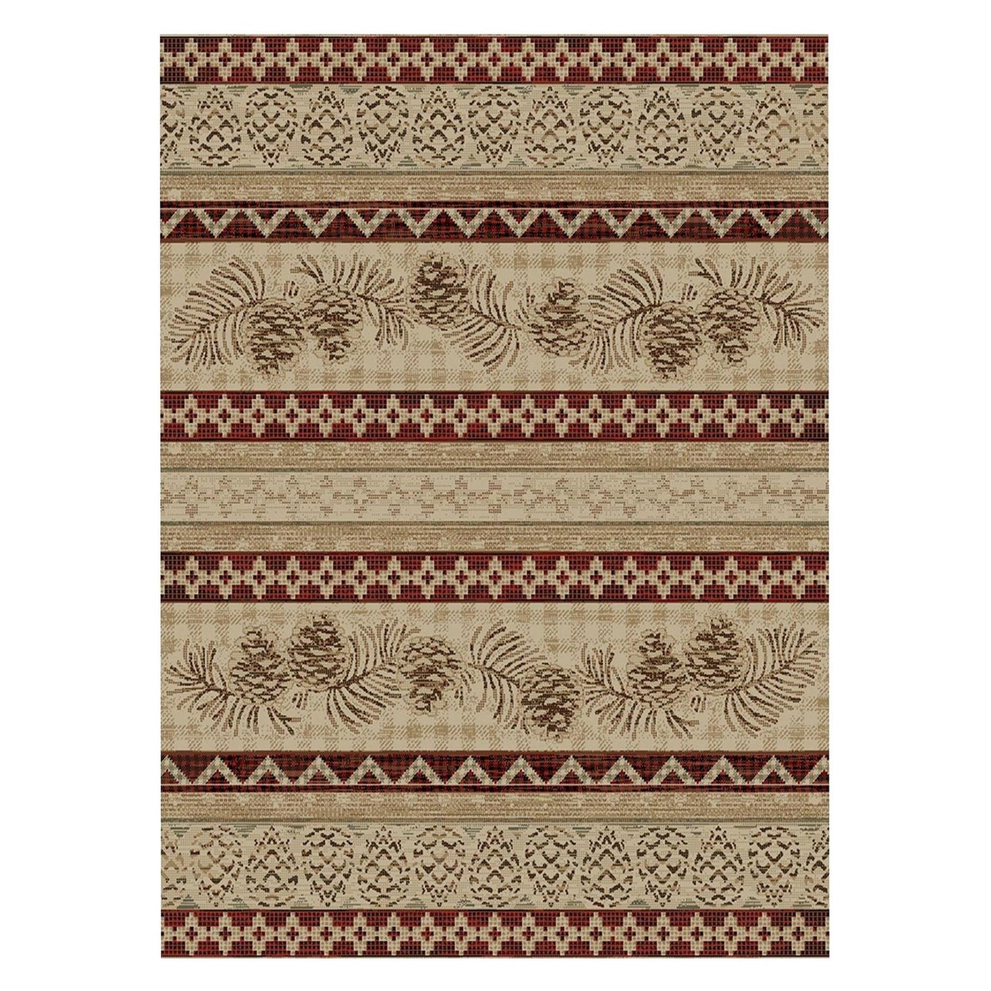 American Destinations Pineview Antique 7'10"x9'10" Area Rug | 100% Polypropylene | Machine Loomed | 10 mm pile height