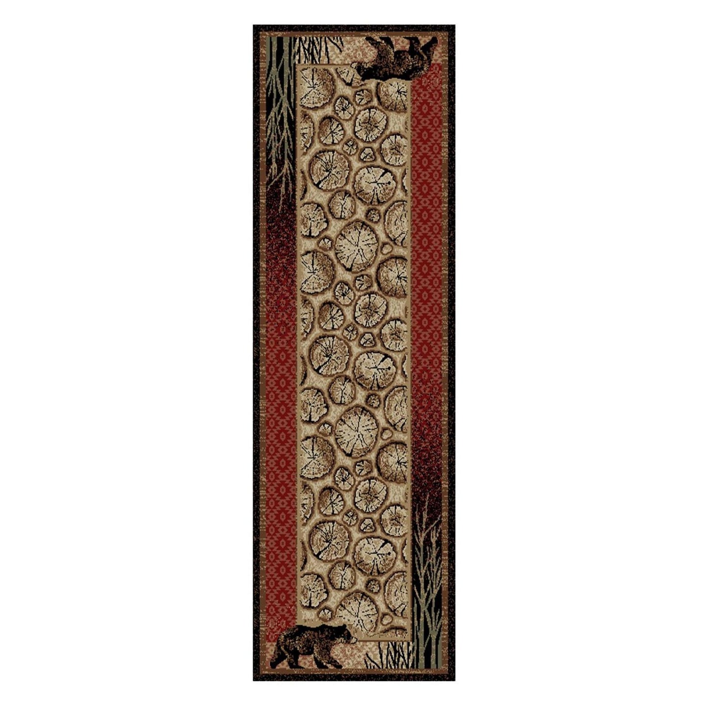 American Destinations Red Creek Multi 7'10"x9'10" Area Rug | 100% Polypropylene | Machine Loomed | 10 mm pile height