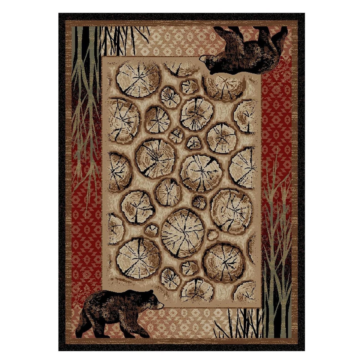 American Destinations Red Creek Multi 2'3"x3'3" Area Rug | 100% Polypropylene | Machine Loomed | 10 mm pile height