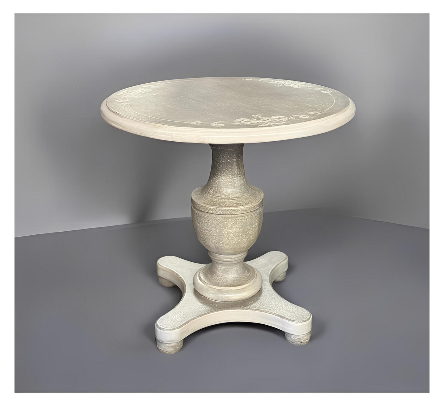 Saint-Antonin-Sur-Bayon Round Counter Height Table In Walnut, Compact 32-Inch Design