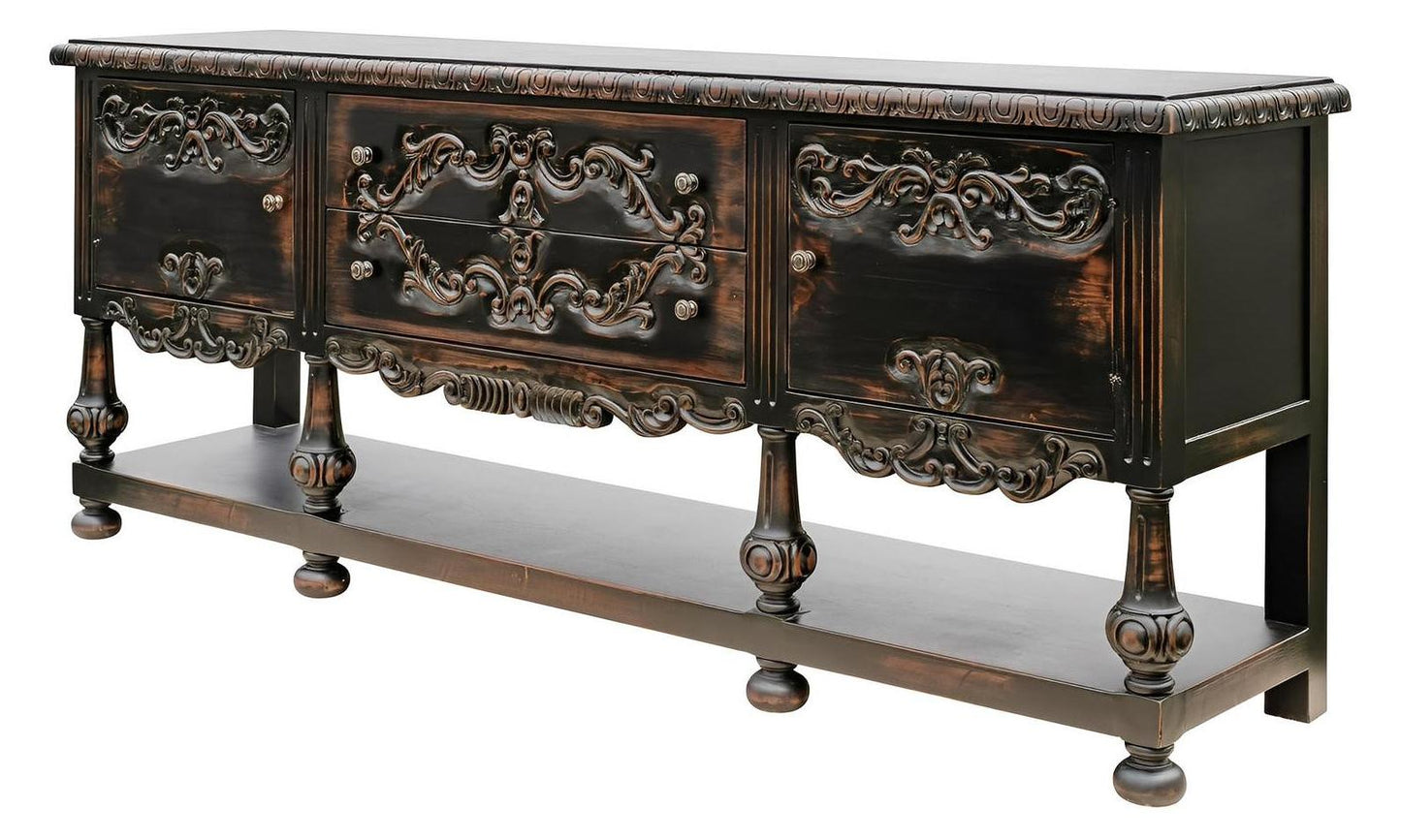 Aurelia Verona Espresso Dining Room Buffet Table - 22 x 87 x 37