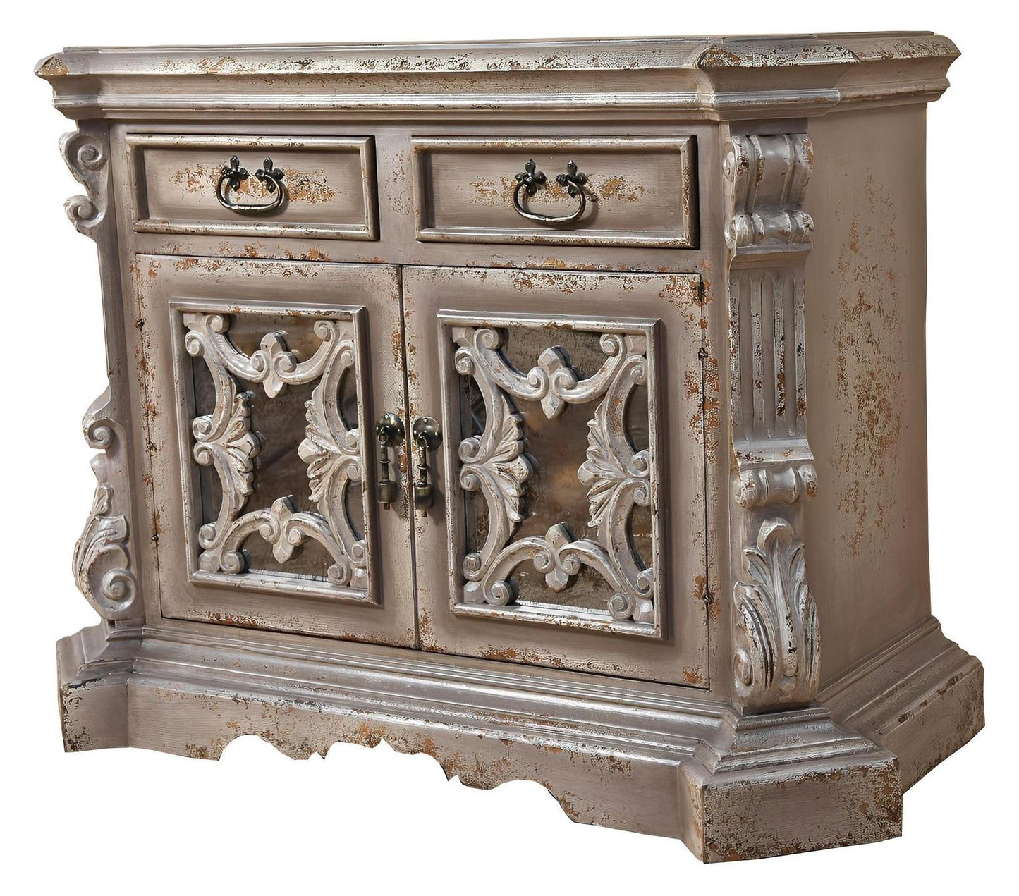 Loire Valley Rococo Buffet in Antique Cream Finish - Lyon