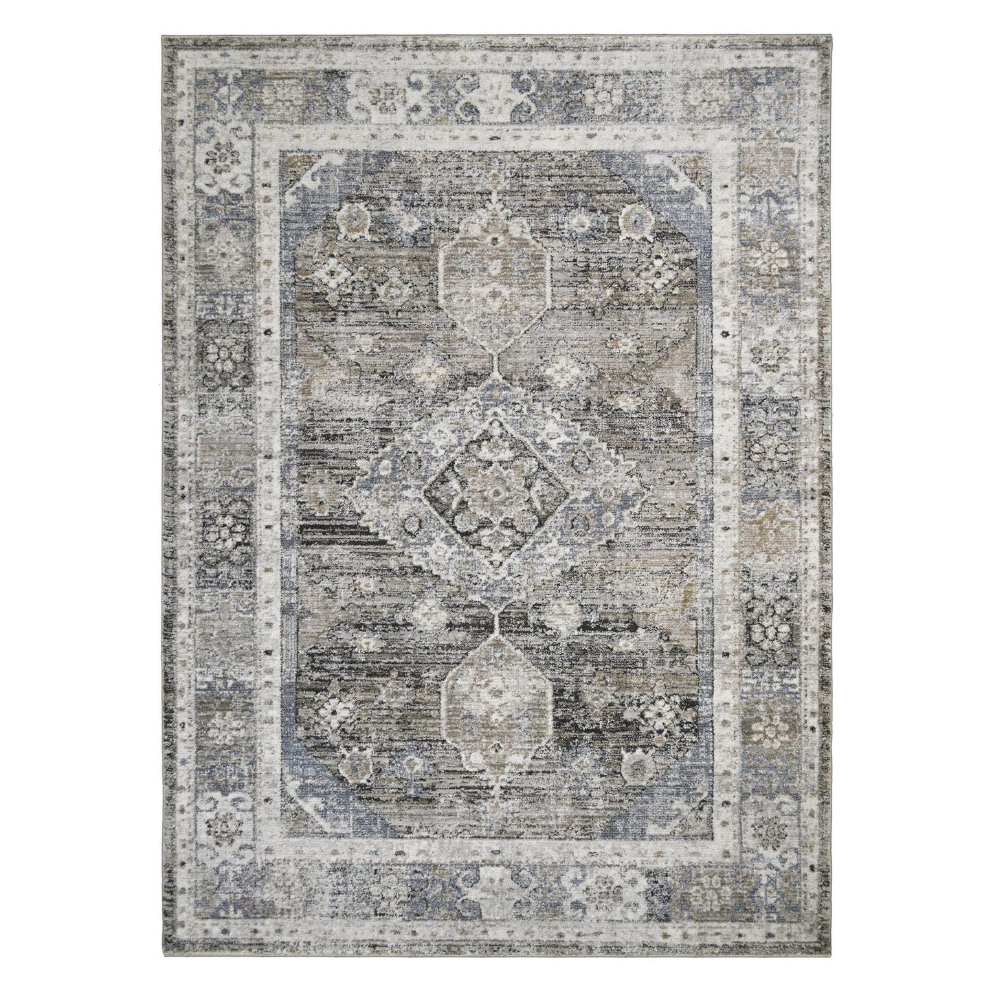 Athens Kastoria Taupe 5'3"x7'10" Polyester Machine Loomed Area Rug 12mm pile height